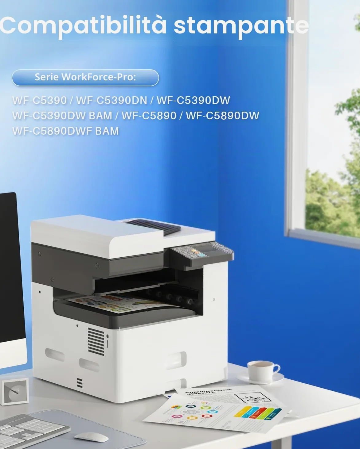 Skydo Cartucce d'inchiostro T11D ad alta capacità, compatibili con Epson T11D1, T11D2, T11D3, T11D4 per Workforce-Pro WF-C5390DN, WF-C5390DW, WF-C5390DW BAM, WF-C5890DW, WF-C5890DWF BAM