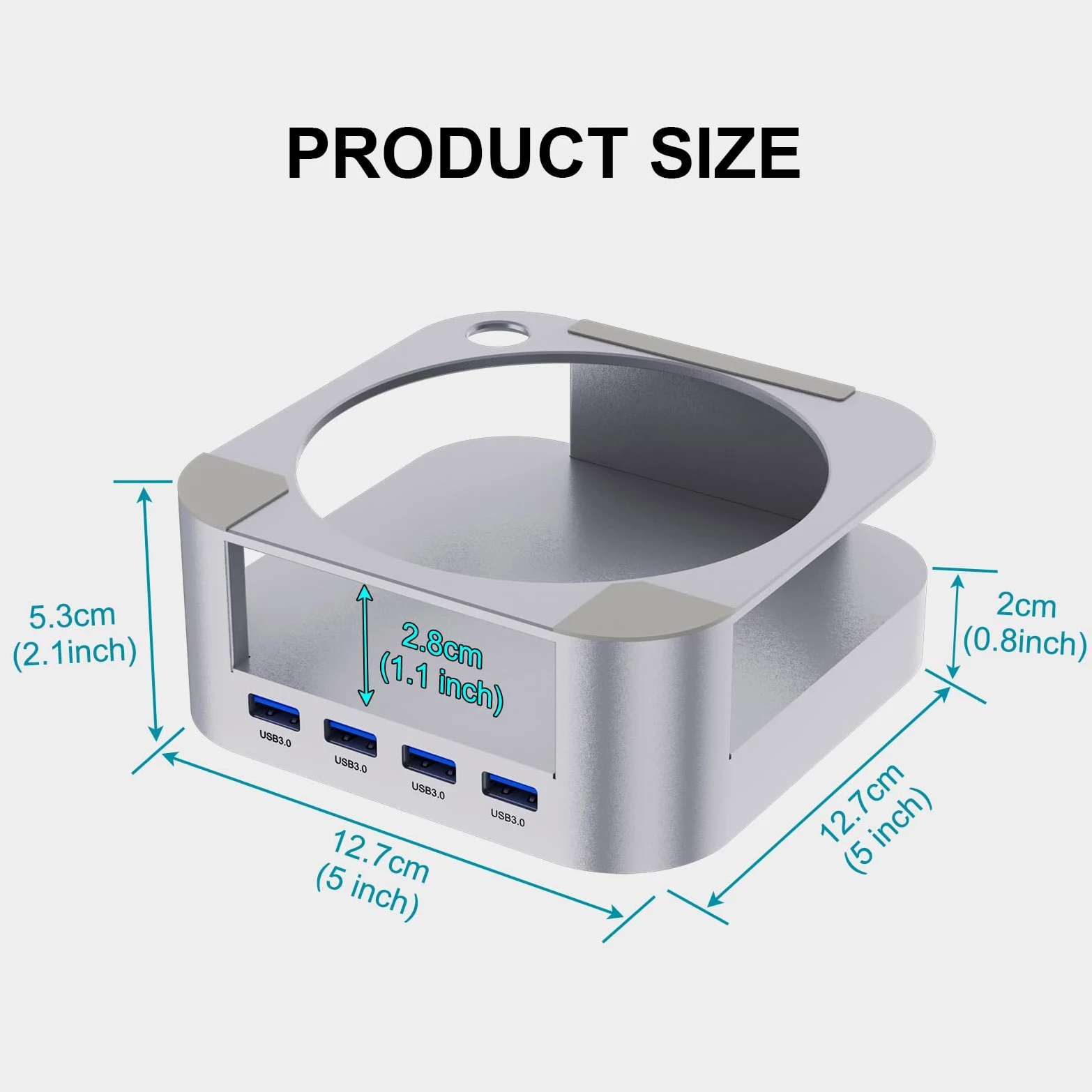 Docking station per dissipazione del calore e hub USB3.0 per la presenza di 4 adattatori per porte ad alta velocità