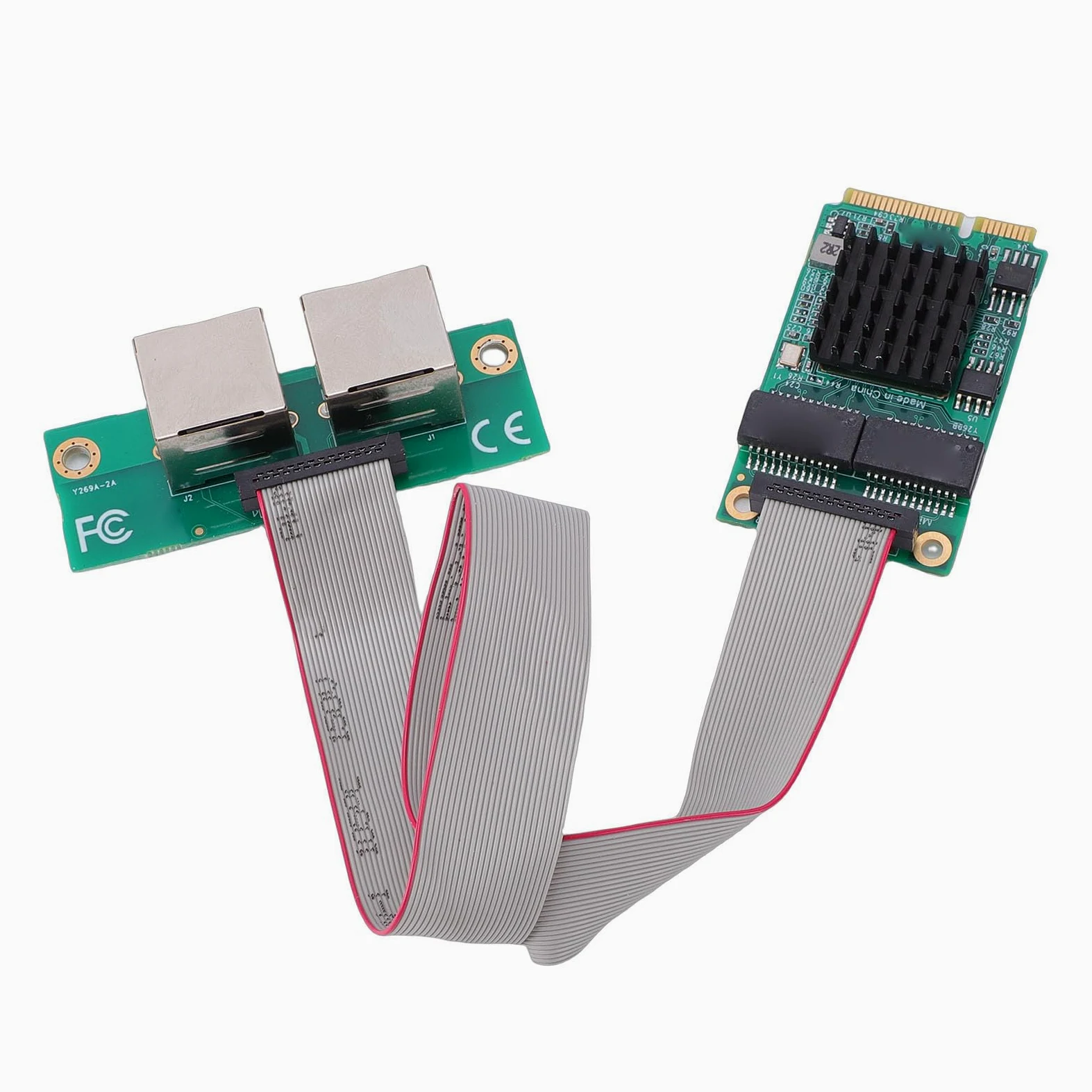 Scheda Adattatore di Rete Mini PCIe Gigabit, Doppia RJ45 Mini
