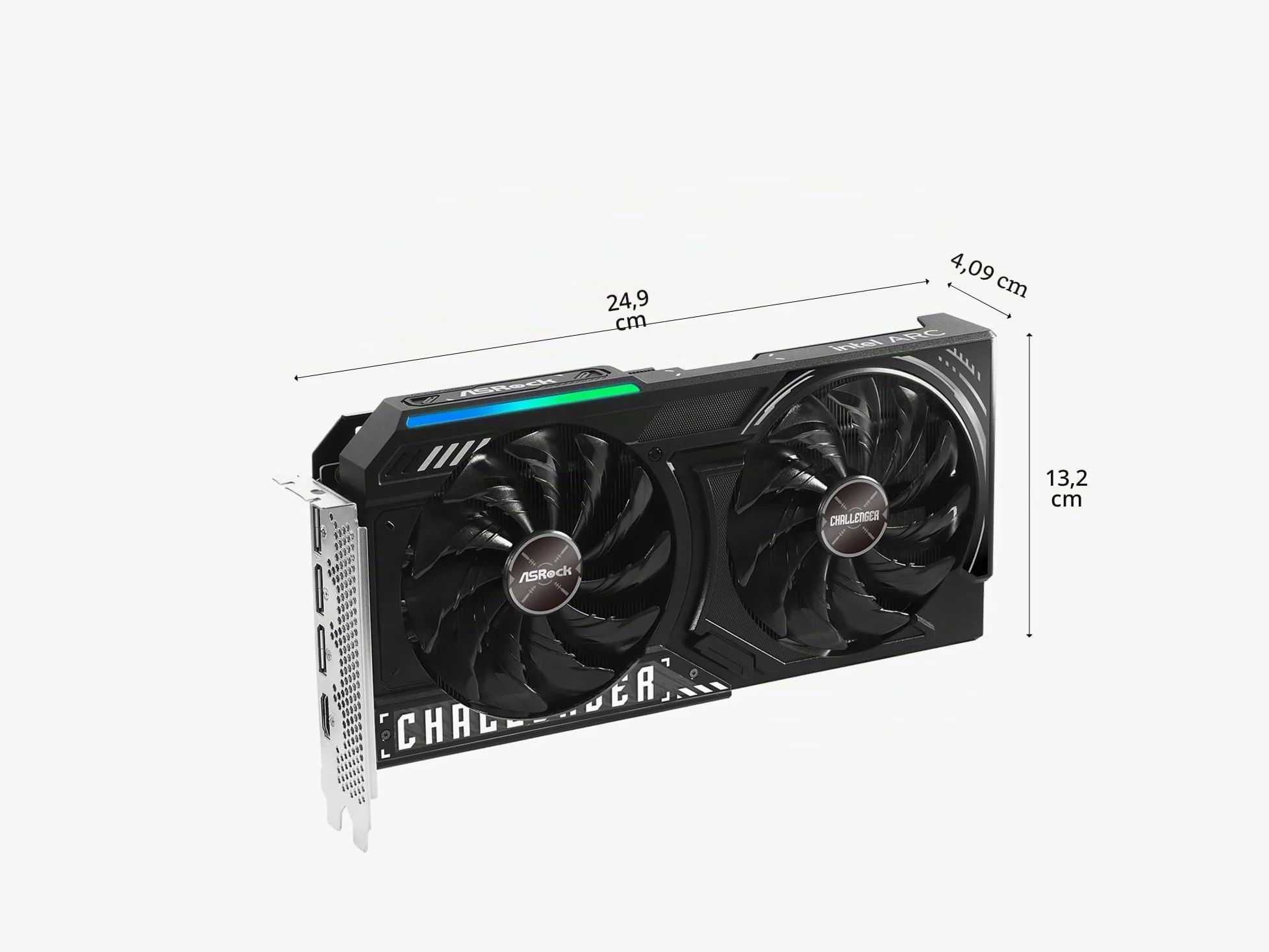Asrock Intel Arc B580 Challenger 12gb Oc Gddr6 (asrock Intel Arc B580 Challenger Oc 12gb Gddr6 Graphics Card, 2740 Mhz Base Clock, Dual Fan, 3x Displ