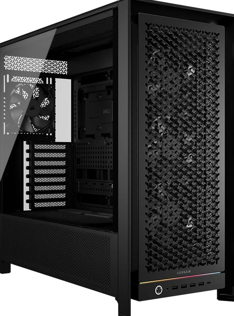 CORSAIR FRAME 5000D RS Modulare Flusso d'aria Elevato Mid-Tower PC Case – 4x Ventole RS Preinstallate, Sistema di Montaggio Delle Ventole InfiniRail, Scheda Madre a Connettore Inverso – Nero