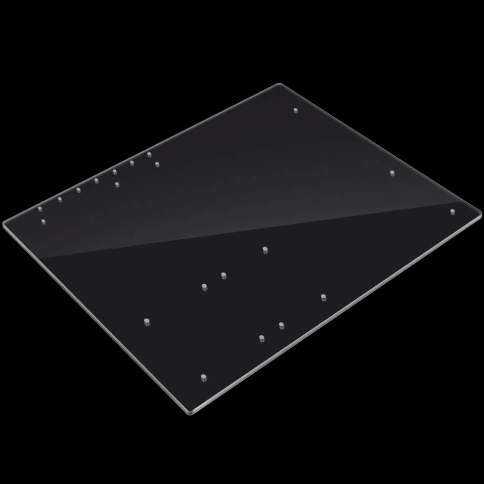 Yctze Custodia per Computer in Acrilico Trasparente a Telaio Aperto con Supporto Base per Schede Madri ATX, Desktop e Periferiche Fai-da-te, Piastra di Montaggio Micro-ATX,
