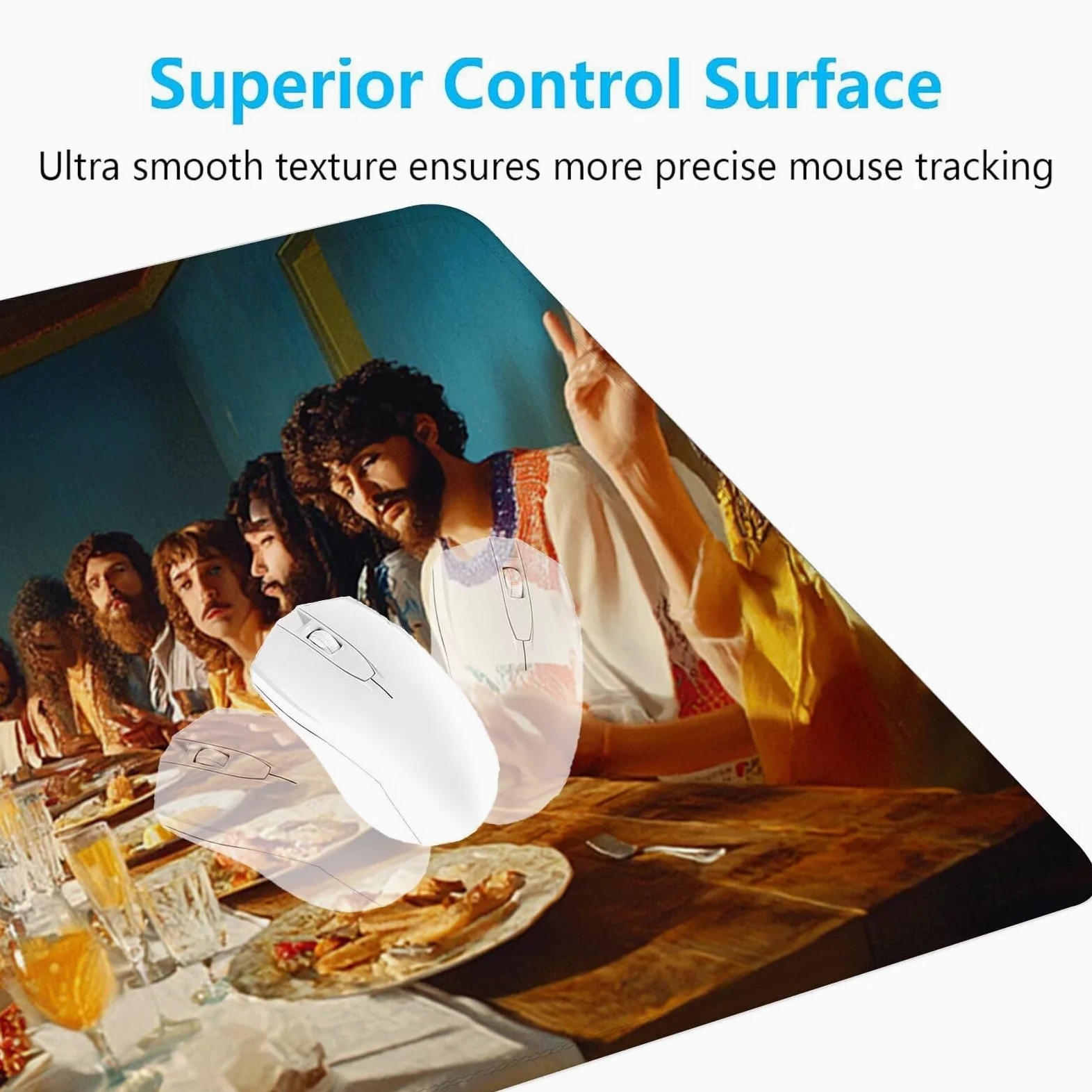 L'Ultima Cena Tappetino Mouse XXL Gaming 1200x600 mm 2025 Nuovo Festa Tappetino Scrivania Impermeabile,Mousepad con Base in Gomma Antiscivolo,Migliora Precisione e Velocità per Gaming,Ufficio,-dd846