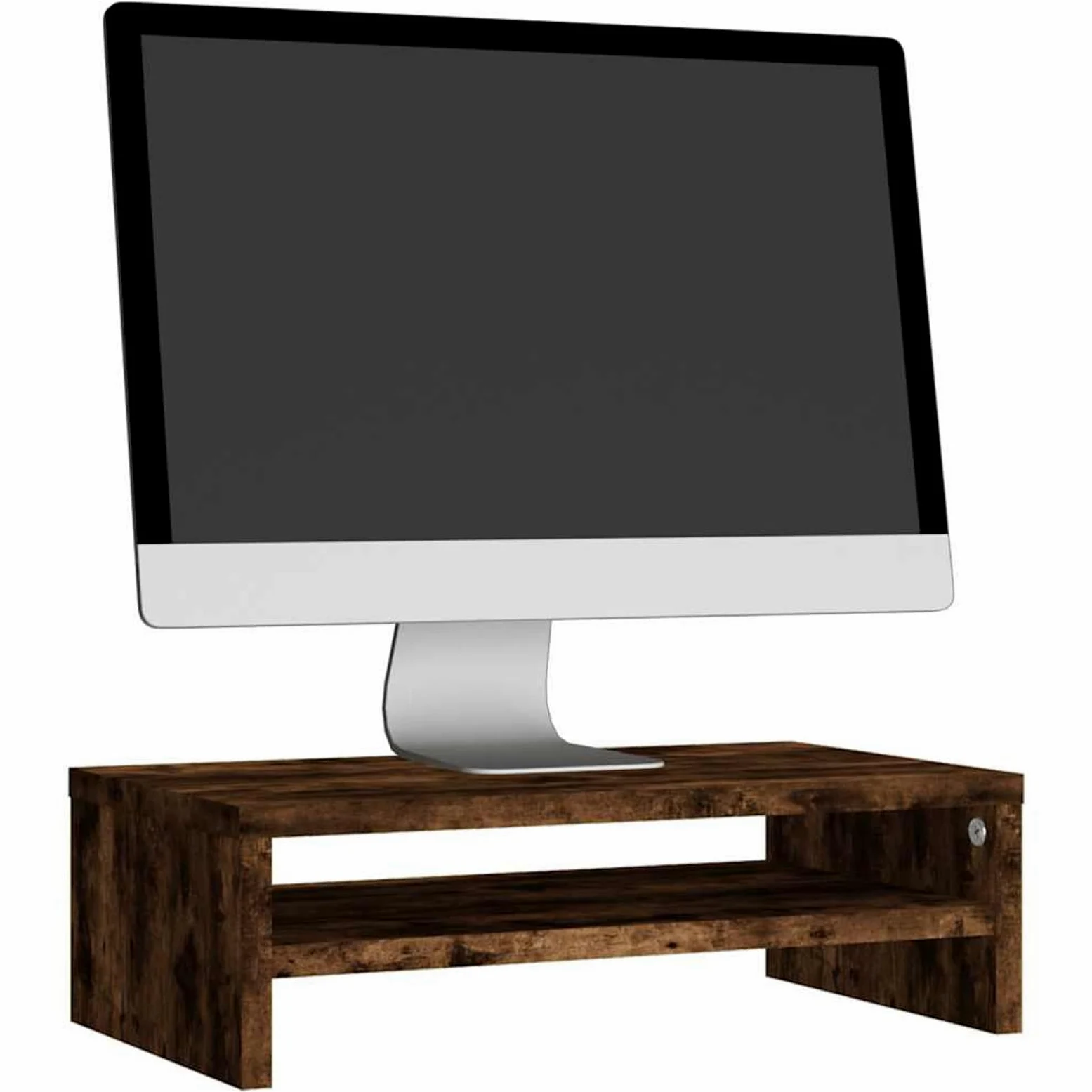 Gecheer Supporto per monitor da scrivania, per monitor e PC, altezza dello schermo, 42 x 24 x 13 cm, in legno