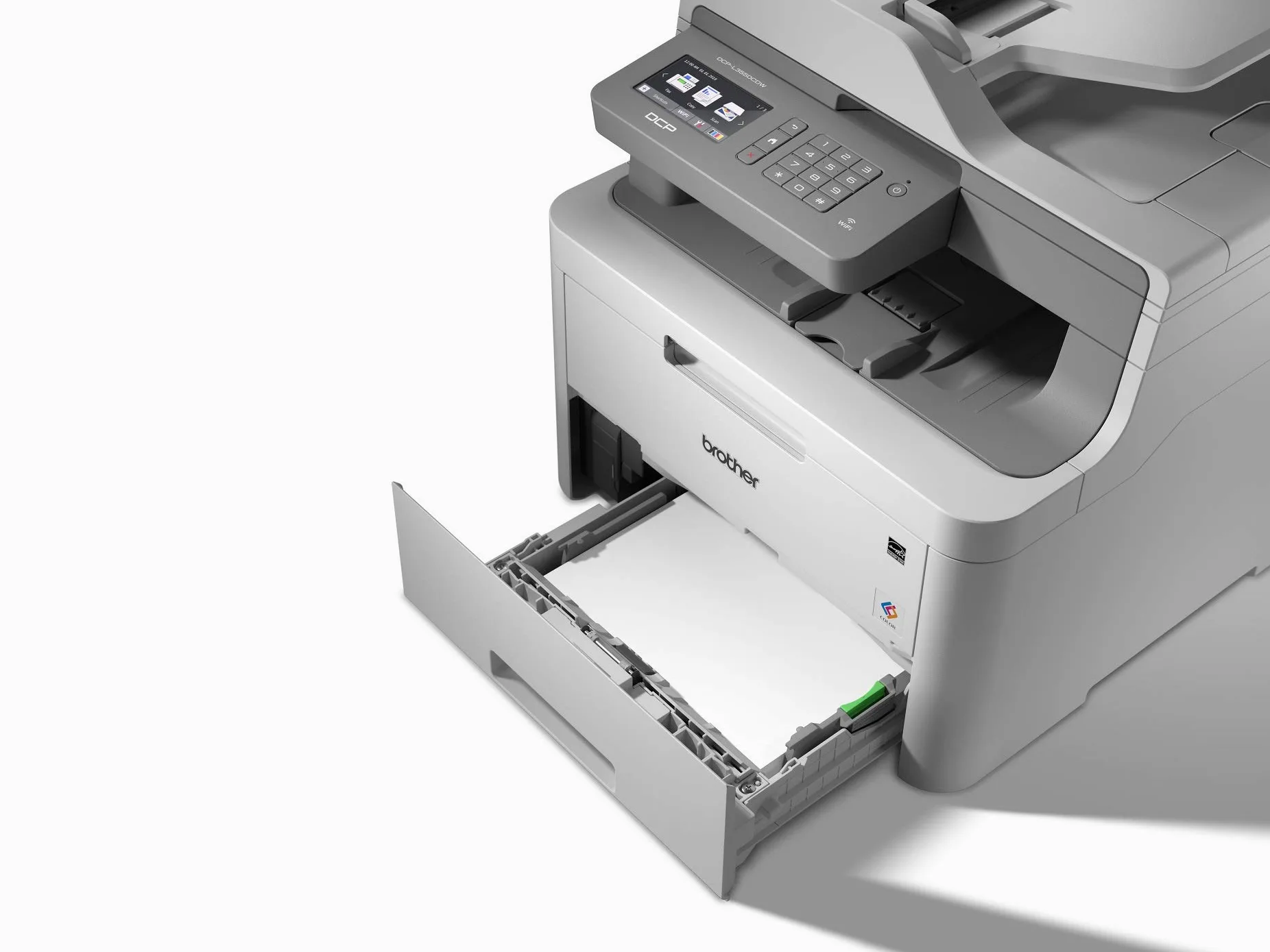 Brother DCP-L3550CDW, stampante multifunzione 3 in 1 (stampa, copia, scansione), laser a colori, fronte/retro automatico, Wi-FI, velocità di stampa fino a 18 ppm