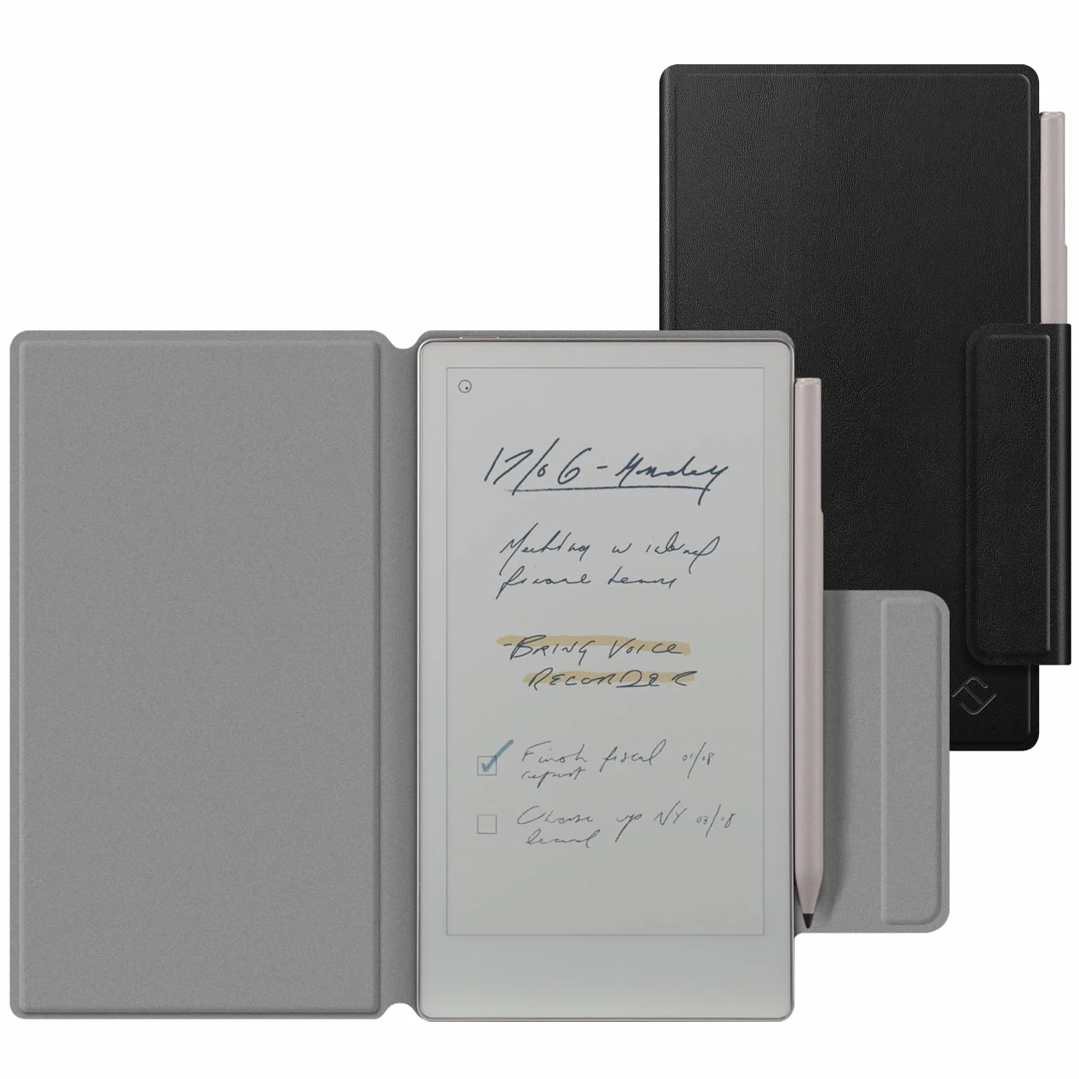 FINTIE Custodia per Remarkable Paper Pro Move 7.3 Pollici 2025 con Portapenna, Custodia Magnetica Sottile e Leggera con Auto Sveglia/Sonno, Nero