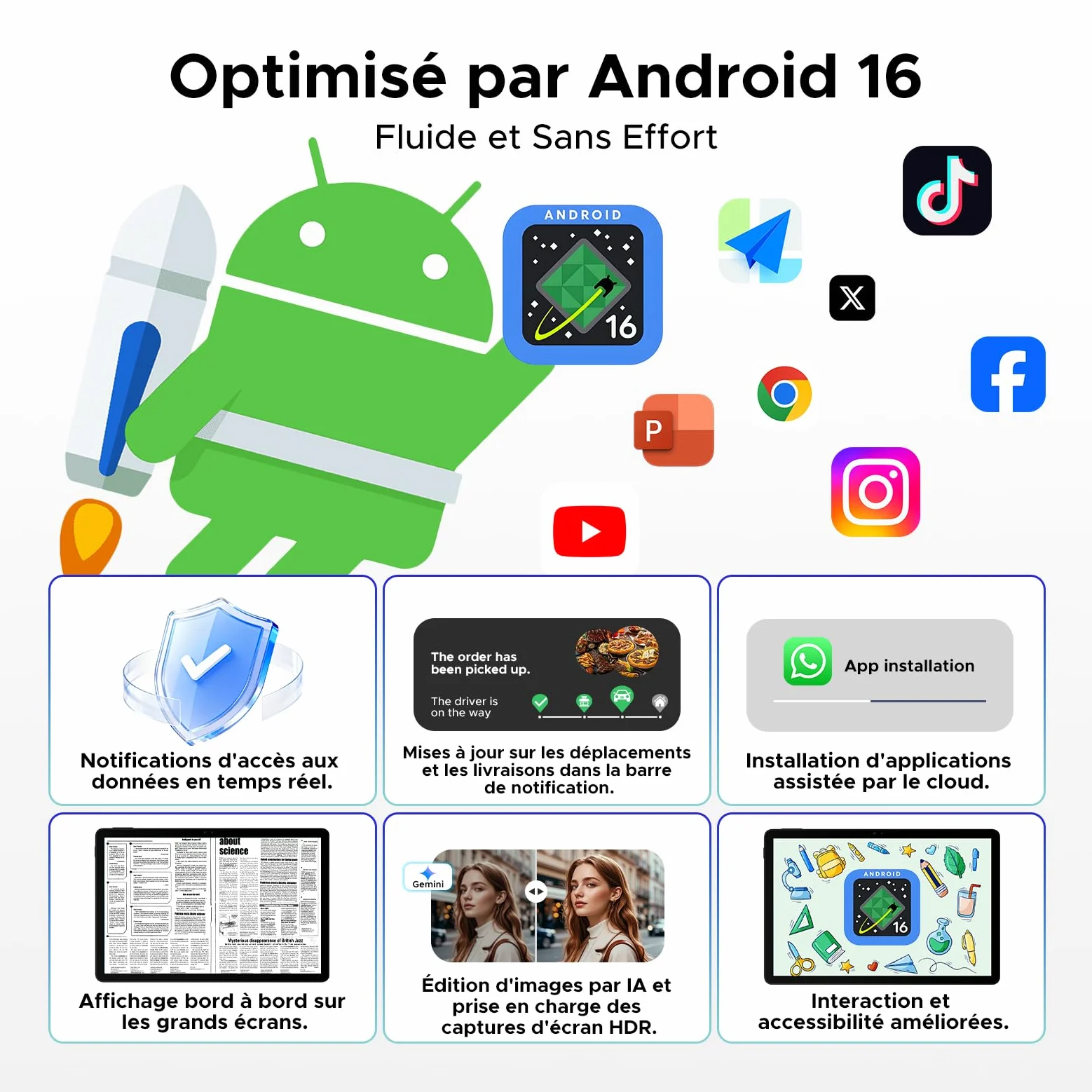 P11 Tablet Android 16, Tablet 11 Pollici con 48 GB RAM + 128 GB ROM/TF 2 TB, T7250 Tablet con Tastiera, Display 90Hz, 8800mAh, Gemini AI, Widevine L1, Face ID, WiFi5, Penna, tastiera, Nero