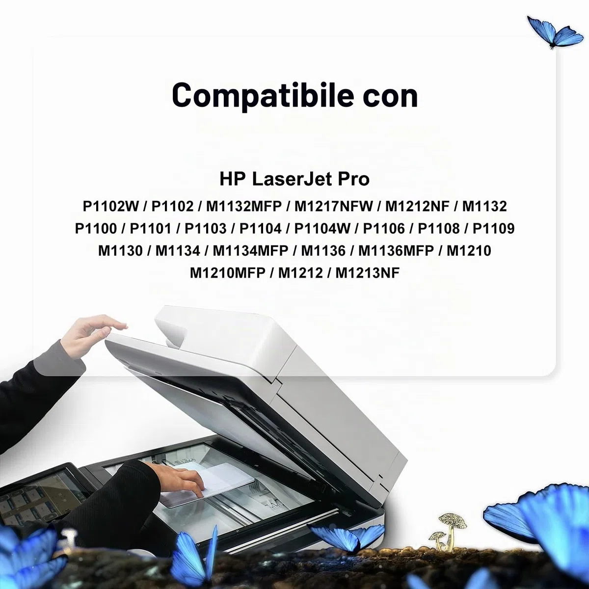 LOSMANN 1x Toner nero compatibile con HP 85A CE285A per HP LaserJet Pro P1005 P1006 P1102W P1102 M1132MFP M1217NFW M1212NF M1213NF M1132 P1100 M1136 M1210 M1212 M1130 M1134