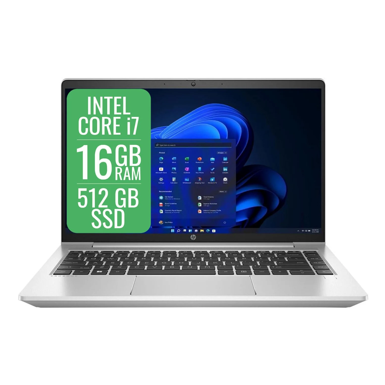 HP ProBook Laptop Computer Business, Pc Portatile Notebook Intel i7 8th, Ram 16 Gb, SSD 512 Gb, Display FHD da 14", WiFi, Windows 11 Pro + Libre Office (Ricondizionato)