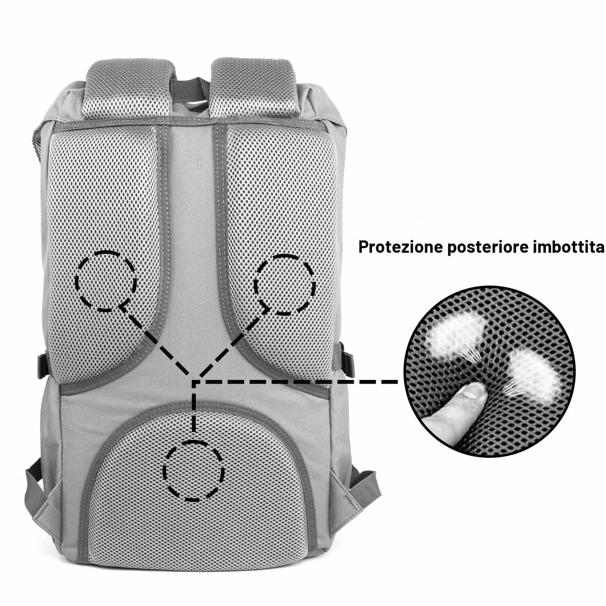 KAUKKO Zaino in nylon per Computer Portatile da 15", Casual retrò Viaggi Trekking Backpack
