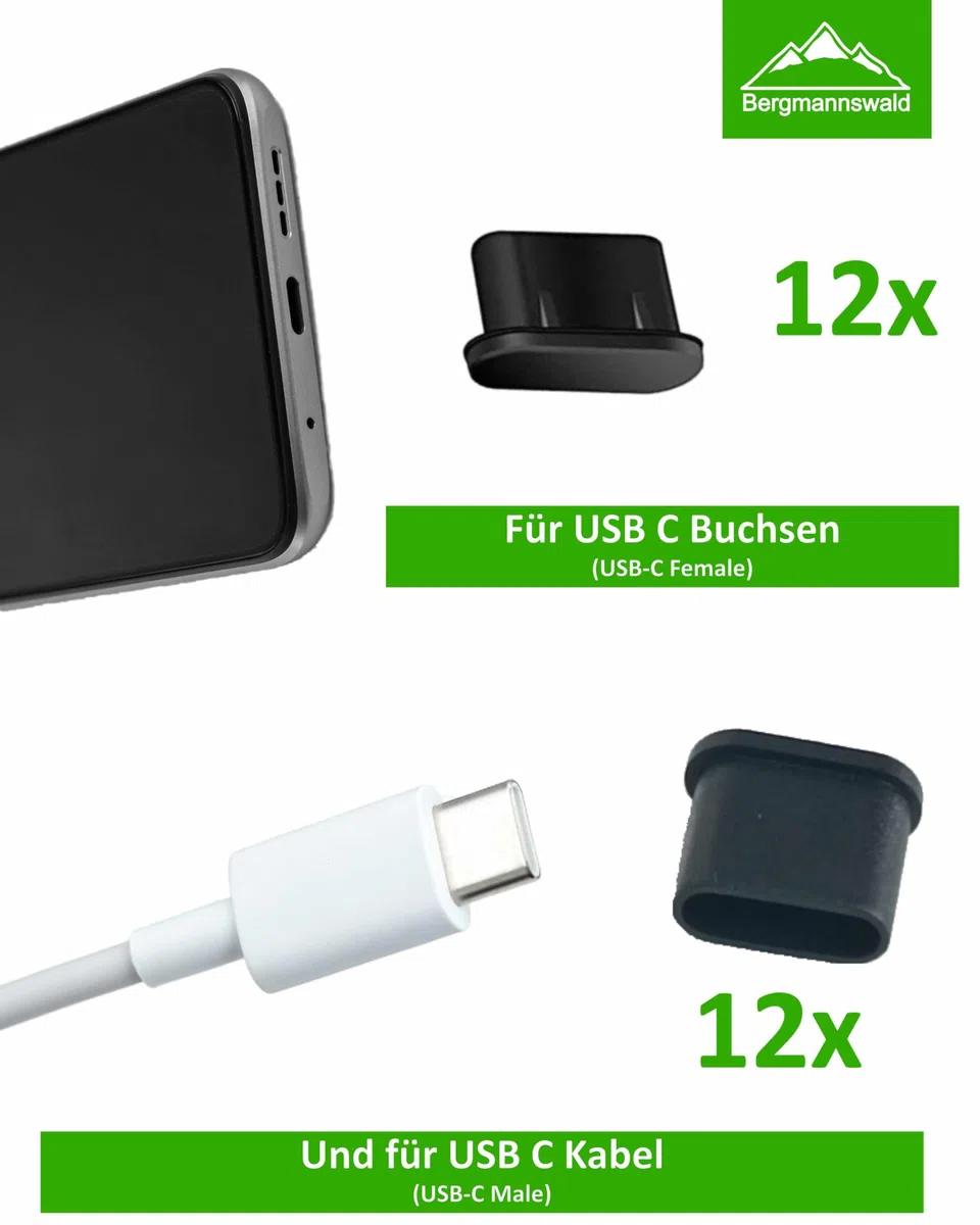 56 x cover antipolvere per USB C, USB A, connettori HDMI, tappo antipolvere antipolvere per smartphone, tablet, PC, hard disk, laptop e cavi, spina antipolvere di tipo C Port Dust Caps