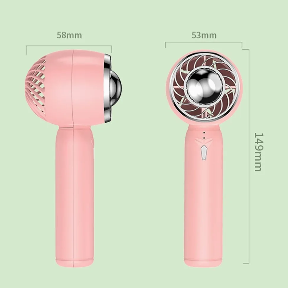 Mini ventilatore portatile USB ricaricabile, ventilatore portatile con tre velocità regolabili, ventilatore da esterno,Ventilatore portatile
