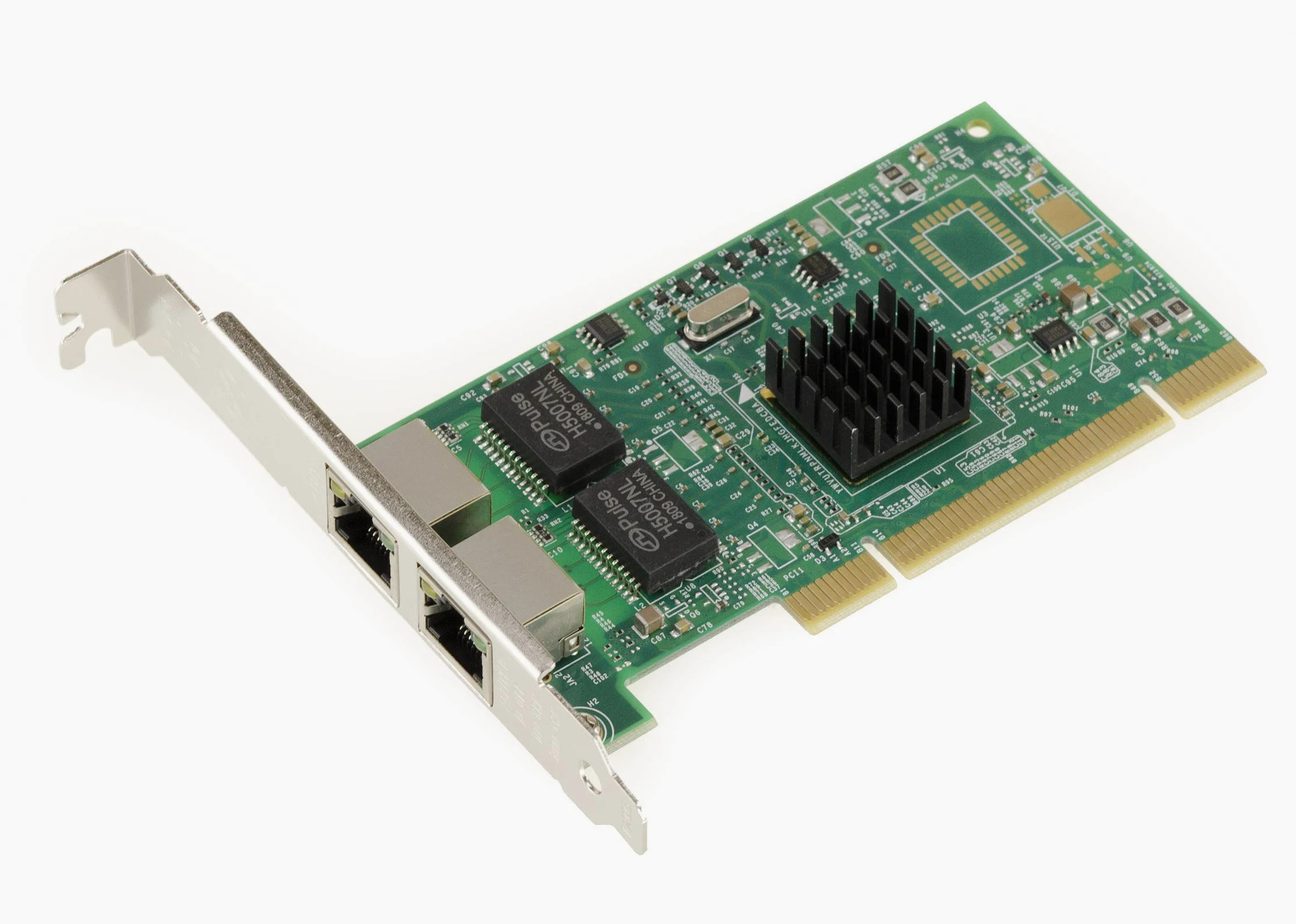 KALEA-INFORMATIQUE Scheda controller di rete Lan Gigabit Ethernet RJ45 a 2 porte su slot PCI a 16 o 32 bit con chipset 82546EB/GB