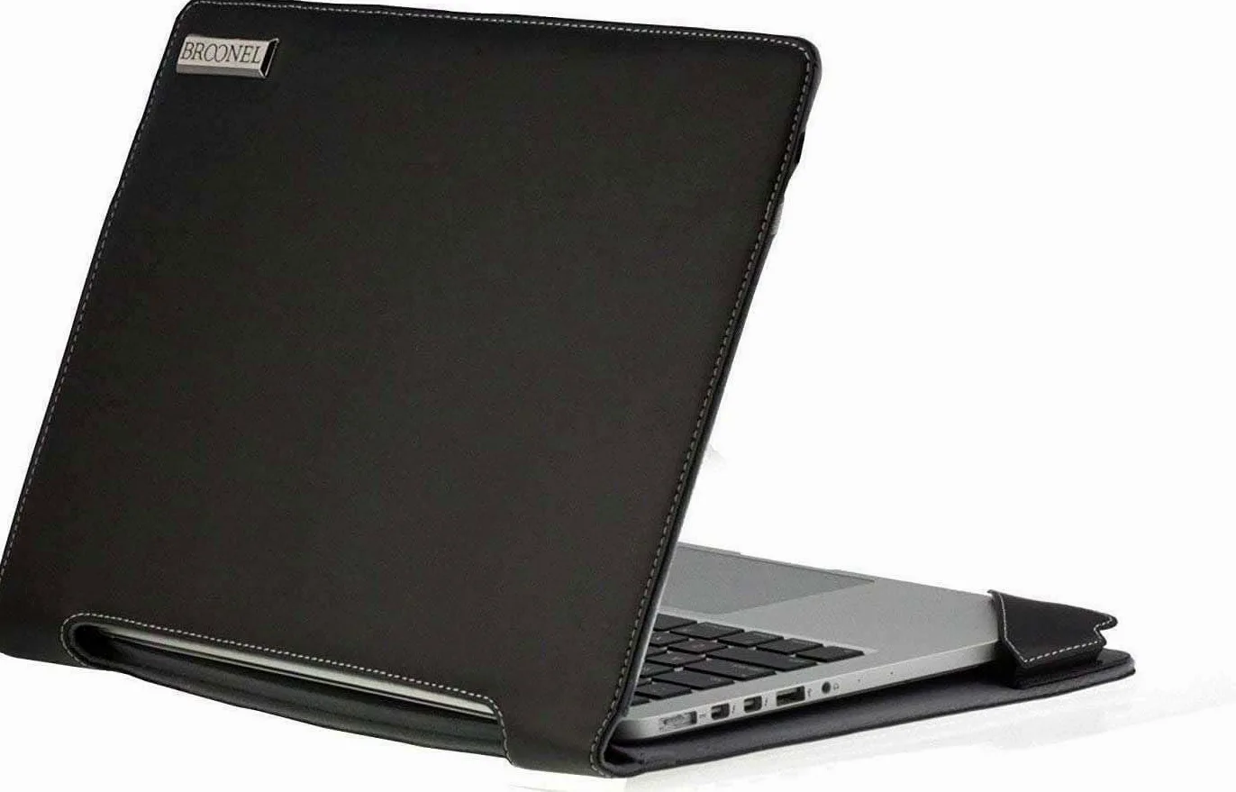 Serie Profile - Custodia in pelle nera per computer portatile - Compatibile con l'OMEN by HP 16-c0008na 16.1" Gaming Laptop