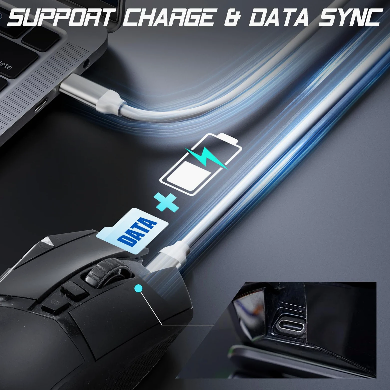 Adattatore di ricarica USB-C per mouse G502, convertitore da micro USB a tipo C, sostituisce cavo e dock