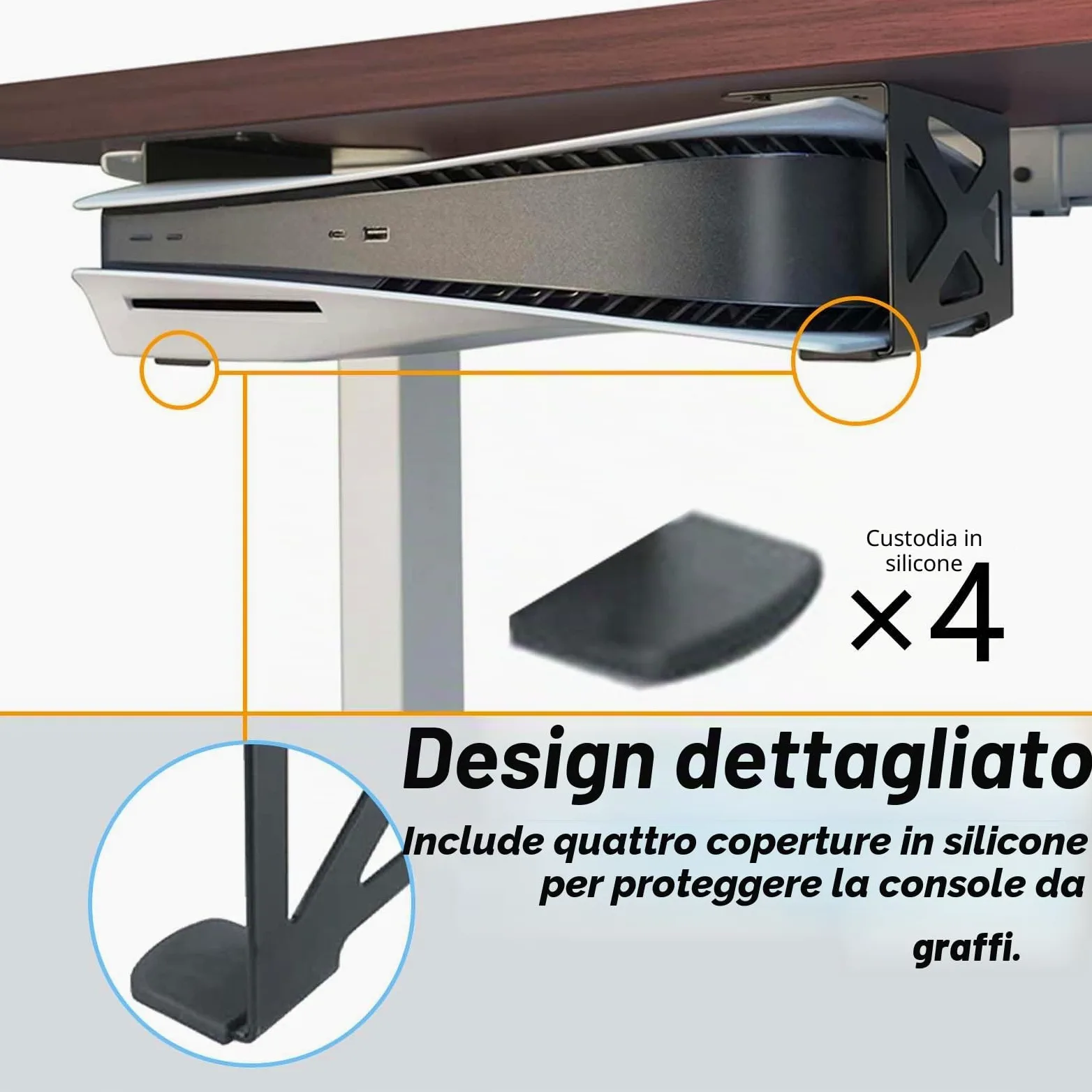Supporto da scrivania per controller PS5, supporto da tavolo per PS5, supporto da parete compatibile per PS5/Slim facile installazione da attaccare
