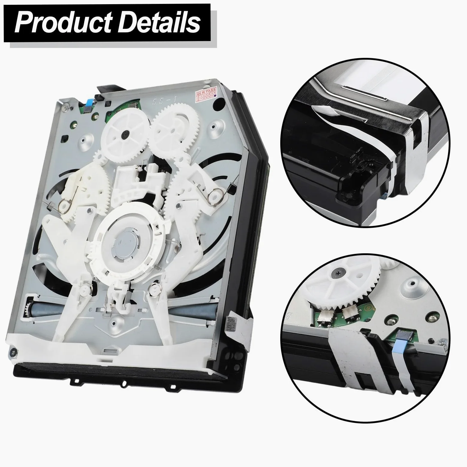per Ray Disc Drive per PS4 - Unità disco ottico di ricambio compatibile con PS4 Slim, supporta BD/DVD/CD, 18 x 17 x 5 cm, nero
