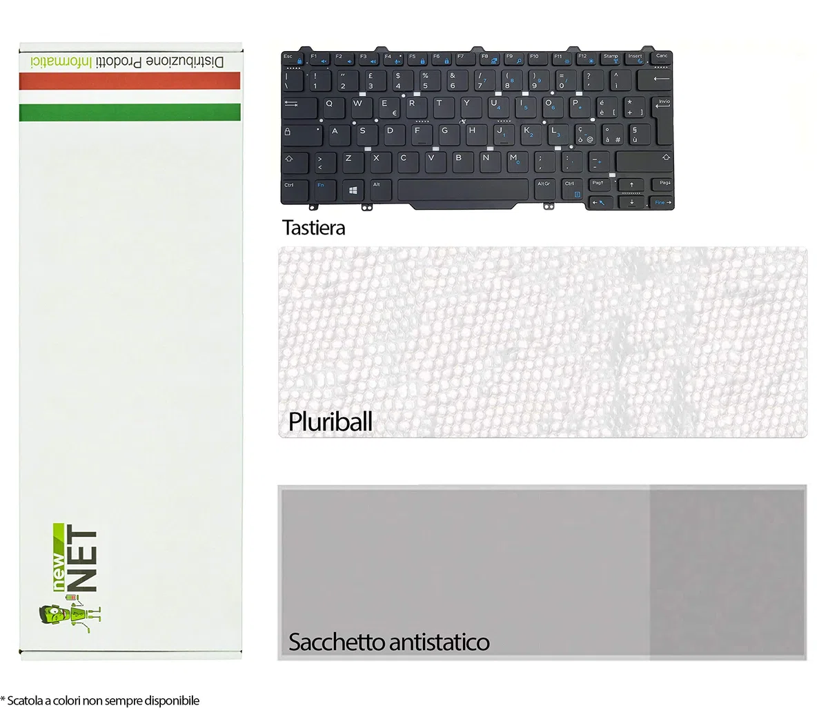 new net Keyboards - Tastiera ITALIANA 0138F6 NSK-LKAUW 9Z.NB2UW.A0E 01PM8M 07J19R 010M30 098KF2 compatibile con Notebook Dell Latitude 3340 3350