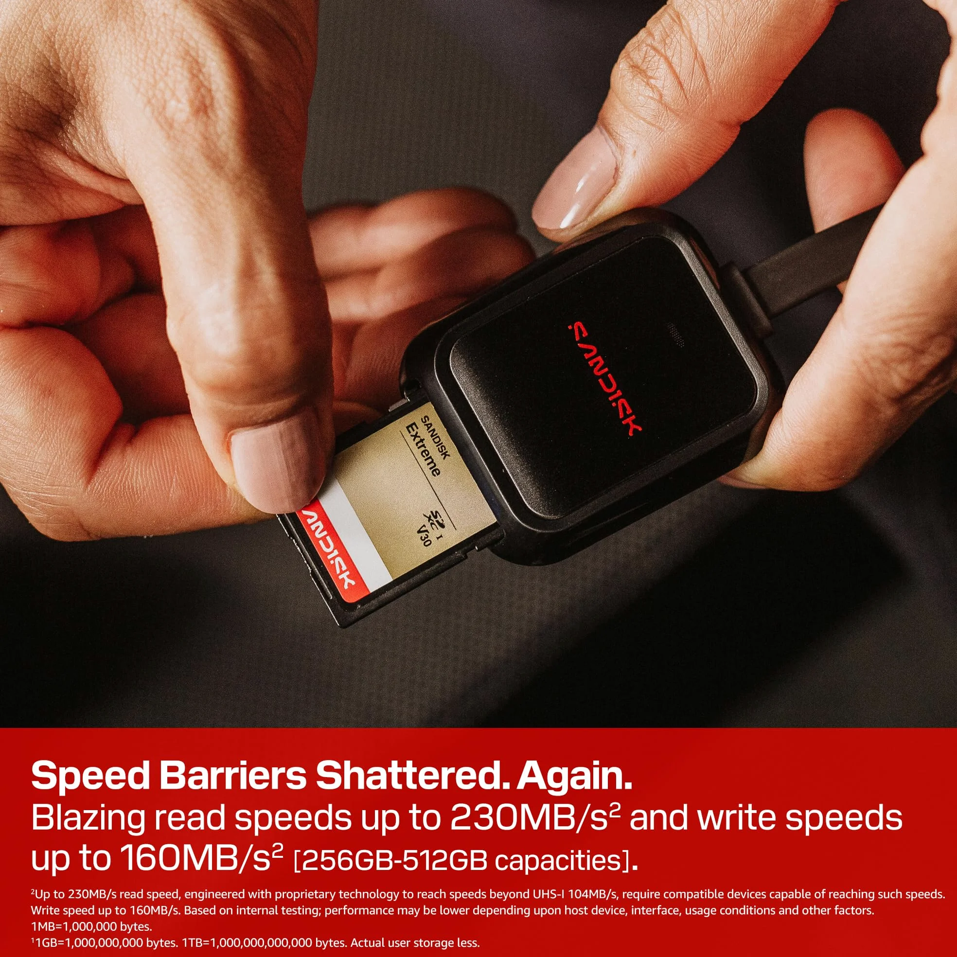 SANDISK Extreme Scheda SD UHS-I da 256 GB (fino a 230 MB/s velocità di lettura e fino a 160 MB/s velocità di scrittura, video in 4K UHD, U3, V30) SANDISK Memory Zone App