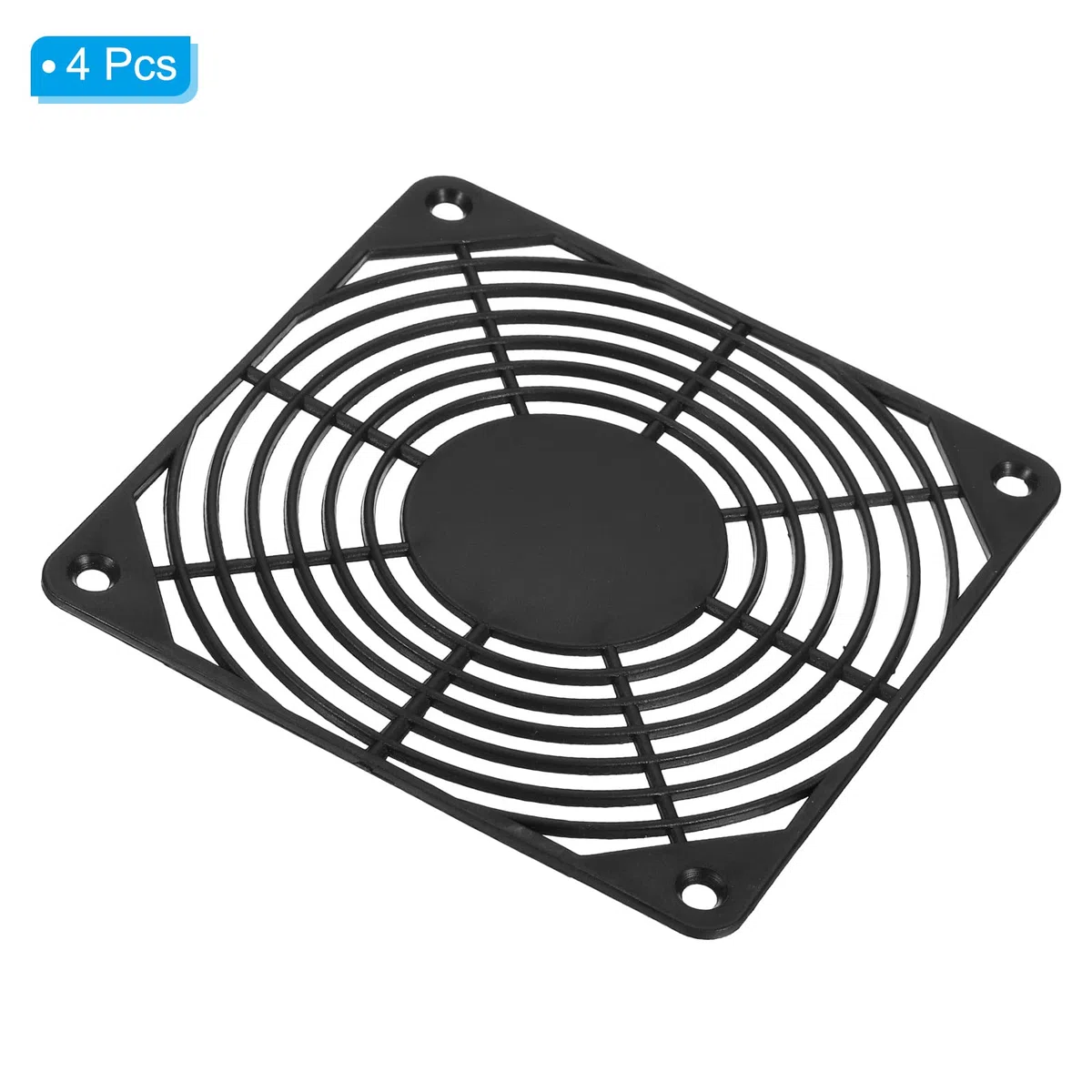 PATIKIL 120mm Ventola Filtro, 4pz ABS Plastica Ventilatore Griglia Protezione Protezione per Ventola Protezione Copertina Fai-da-Te, Nera