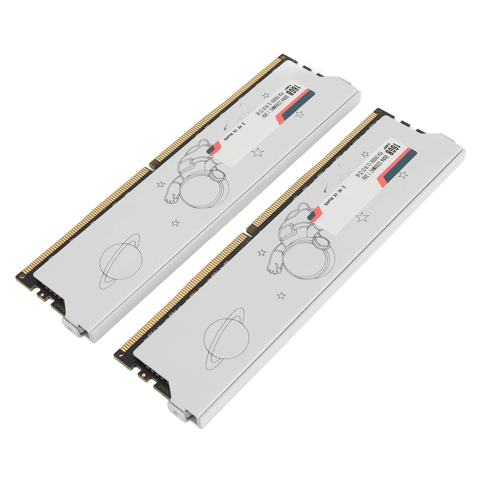Chiyyak Modulo di Memoria Ad Alta velocità DDR4 RAM XMP per PC da Gioco Desktop 2 unità PCB in Metallo 25600 28800 Larghezza di Banda (DDR4 3200 MHz 32 GB (2x16 GB))