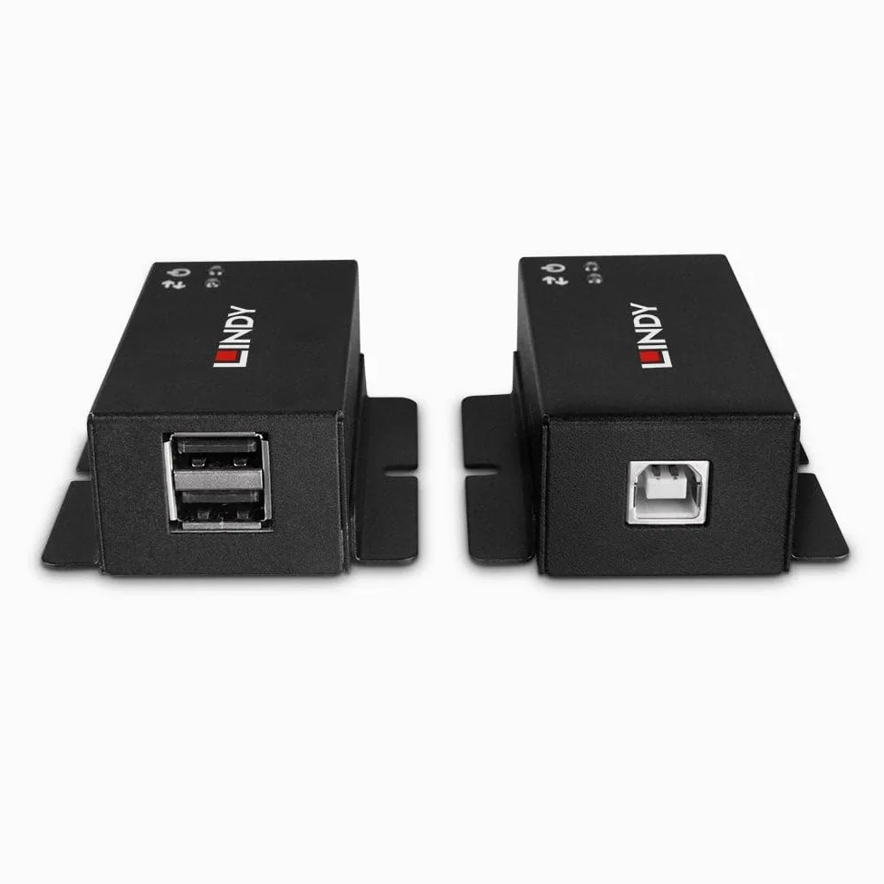 LINDY 43386 Estensore a 2 porte USB 2.0 da Cat.6 a 50 m