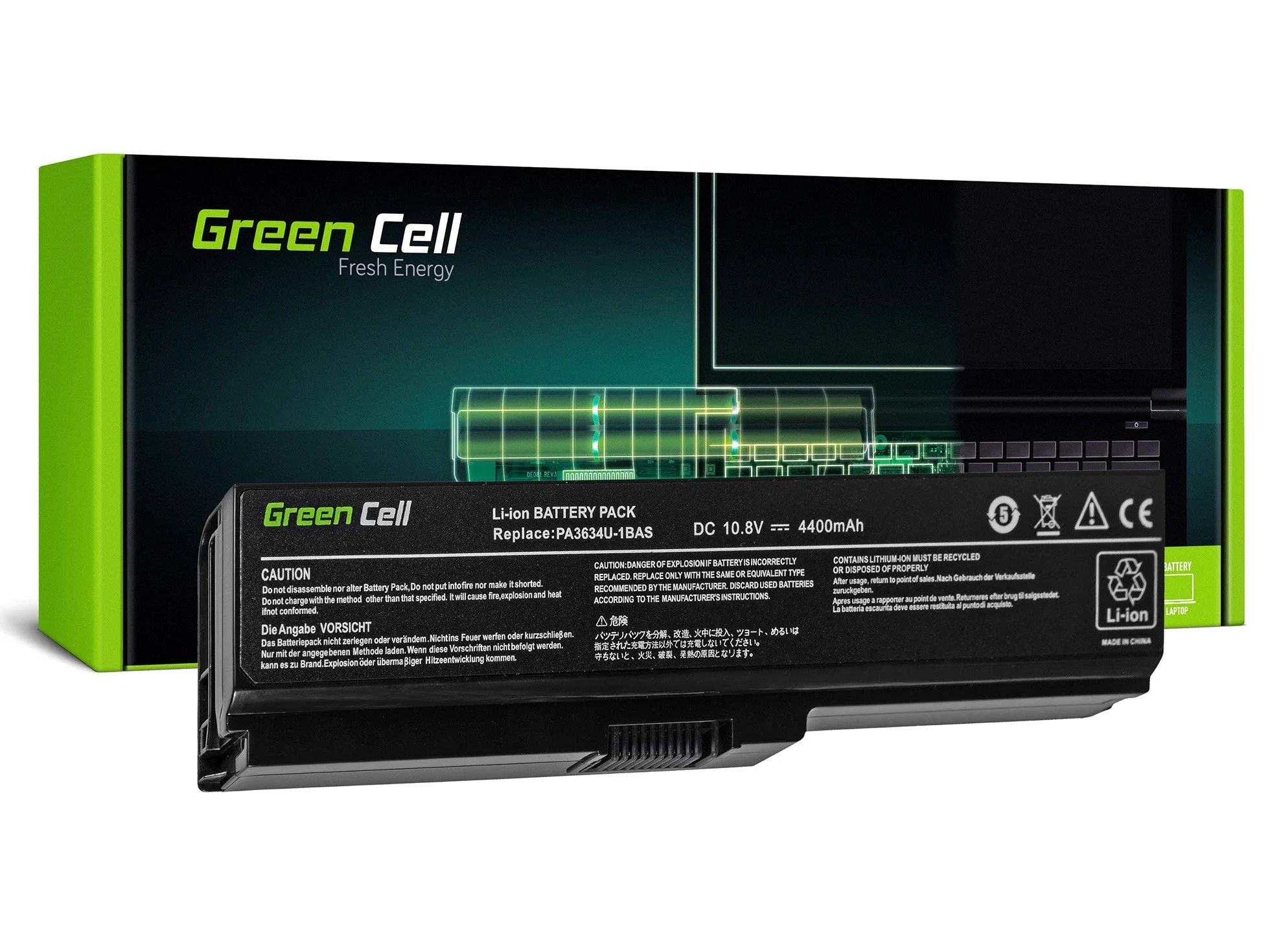 GREEN CELL BATERÍA PARA TOSHIBA SATELLITE C650 C650D C660 C660D L650D L655 L750 PA3817U-1BRS / 11,1V 4400MAH