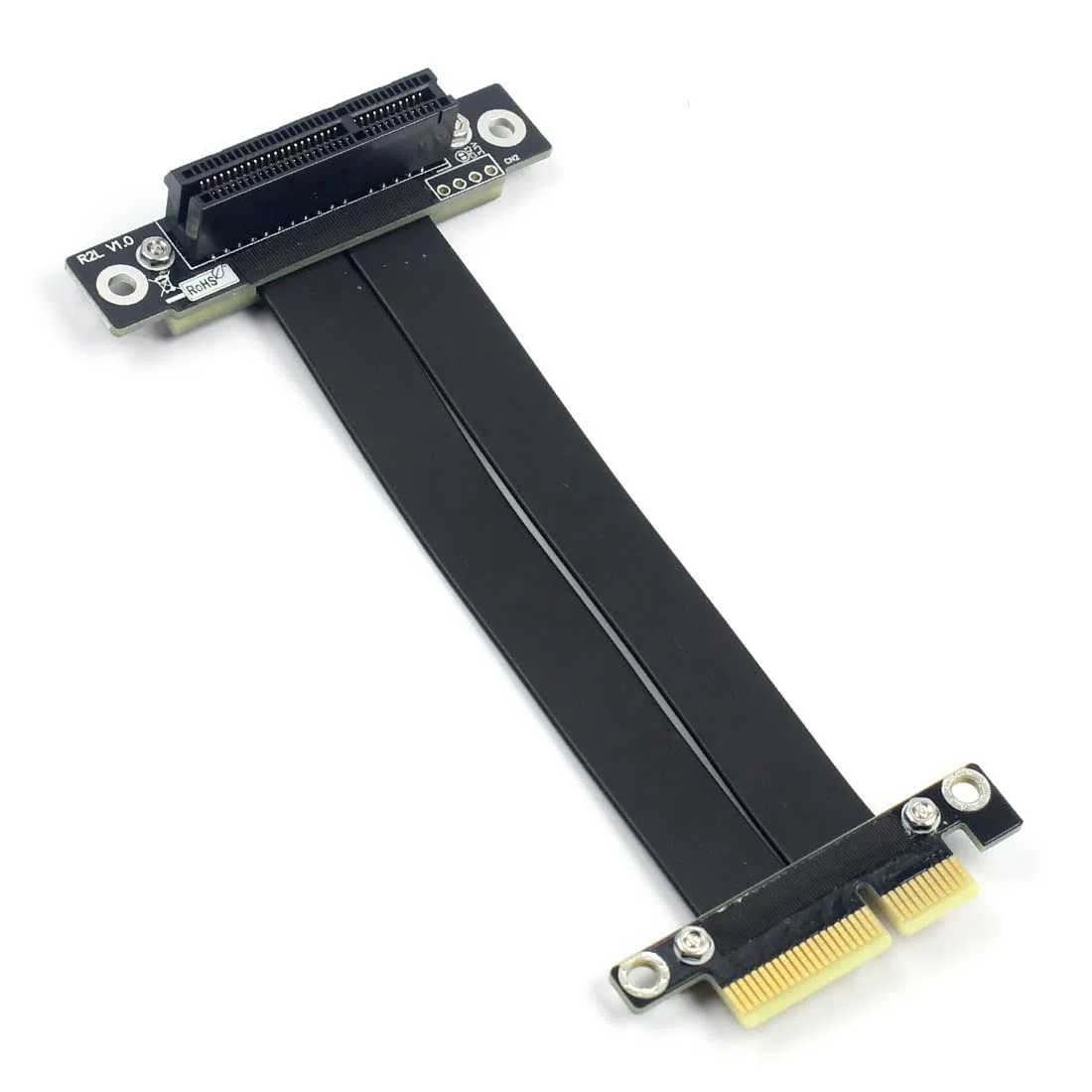 10Gtek PCIe 3.0 Riser Extension Cable X4 to X4 M to F Straight to 90° 15cm P322MF1515