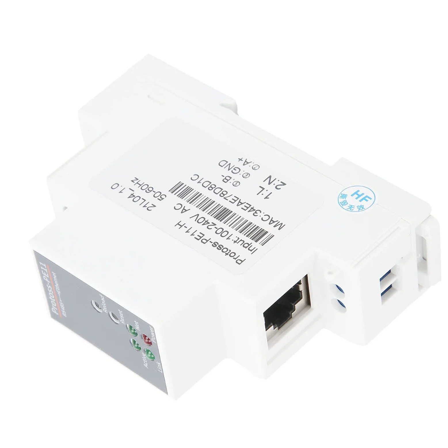 Router con Montaggio su Guida per Server Seriale da a Ethernet per Automazione Industriale 100-240 V CA PE11-H