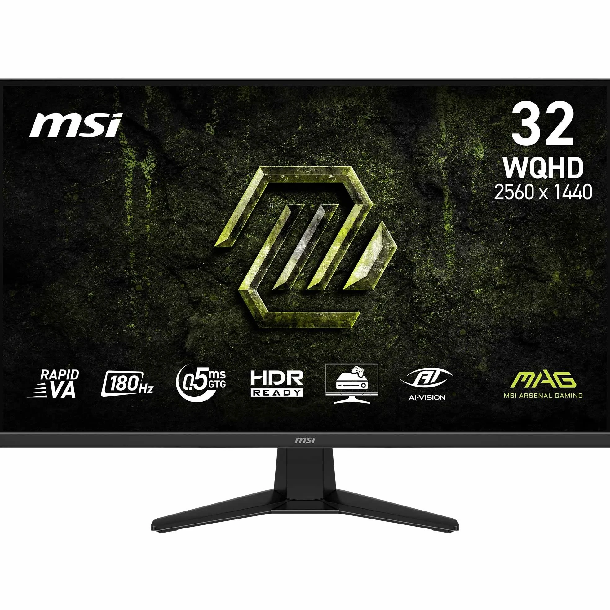 msi MAG 325QFA E18V Monitor Gaming 32" WQHD, 2560x1440 Rapid VA, 180 Hz, 0,5 ms (GtG), HDR Ready, Eye Care, HDMI 2.0b, DP 1.4a, Design Frameless, Inclinabile, VESA Mount