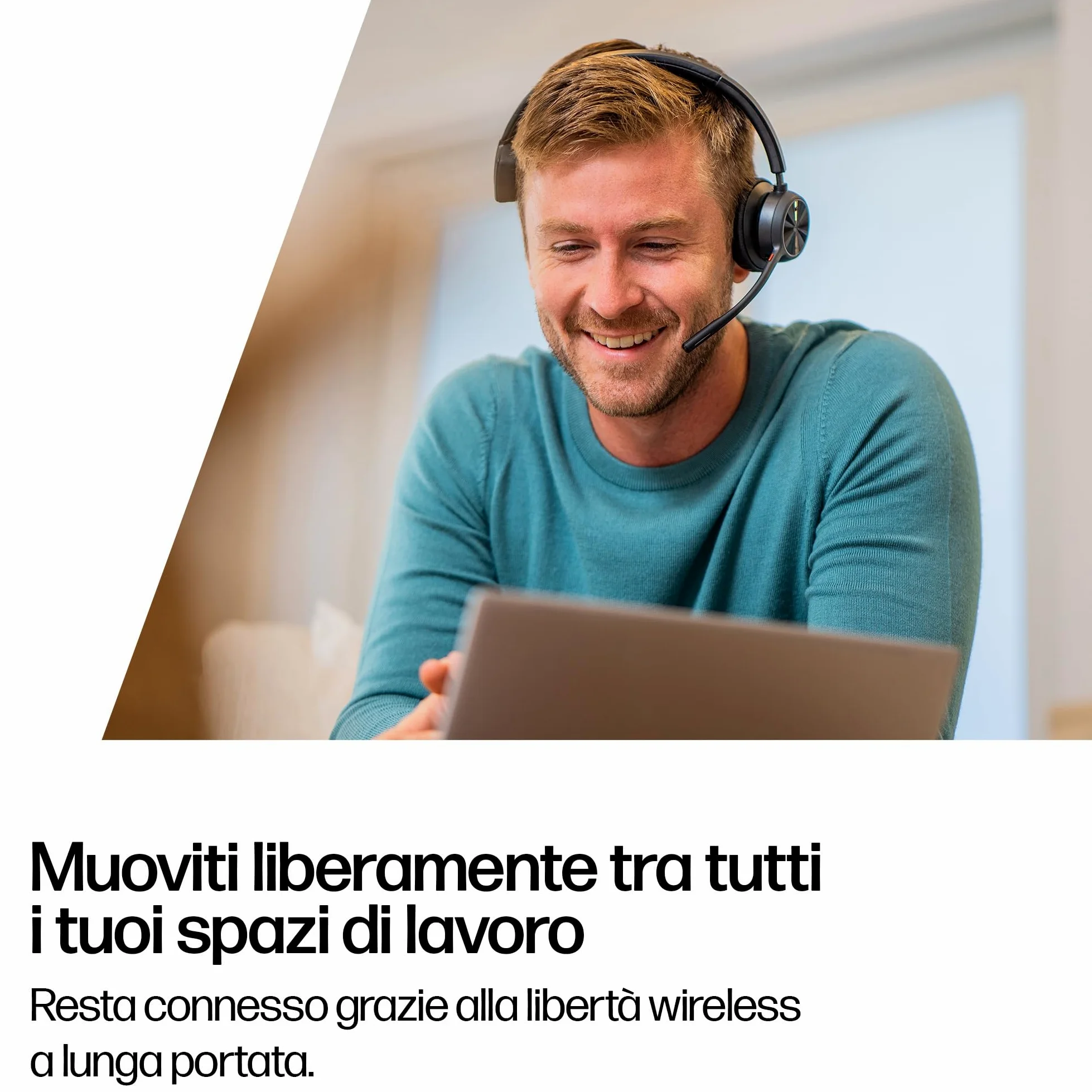 Poly Voyager 4310 UC, Cuffia Monoaurale Senza Filo, Connessione Bluetooth e Dongle USB-C BT700, Cuscinetto in Similpelle, Autonomia 24 Ore, Base per Ricarica, Compatibile con Windows 10 e macOS, Nero