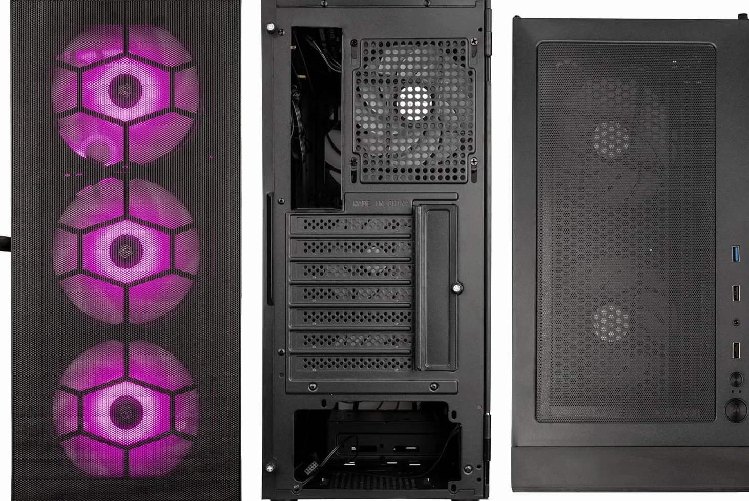 EMCA4 Computer Gaming PC Assemblato Fisso Ryzen 7 5700X - RTX 5060 8GB - SSD M.2 1TB nvme - Ram 32GB DDR4 3200Mhz - 6 ventole RGB - WIFI - Windows 11