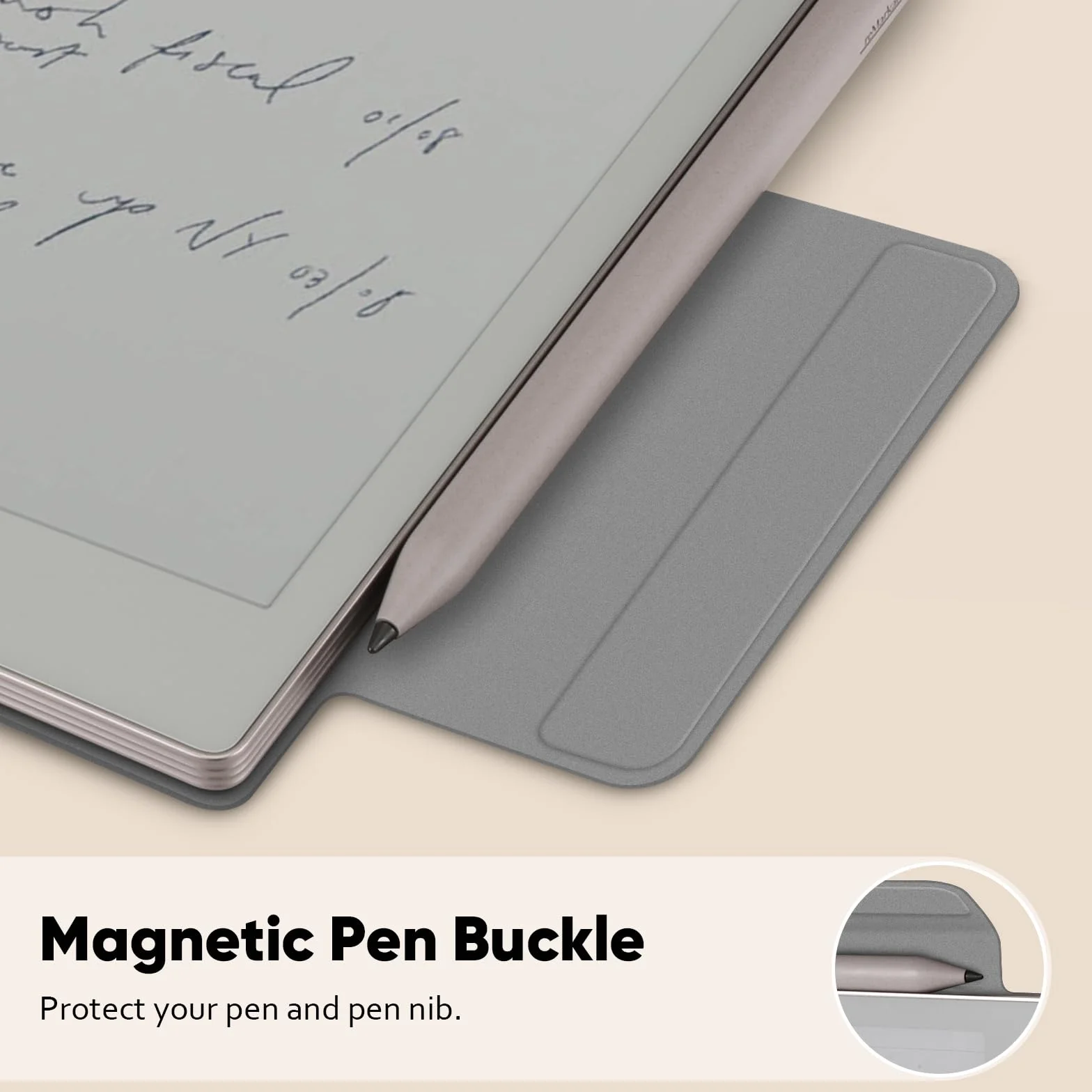 FINTIE Custodia per Remarkable Paper Pro Move 7.3 Pollici 2025 con Portapenna, Custodia Magnetica Sottile e Leggera con Auto Sveglia/Sonno, Nero