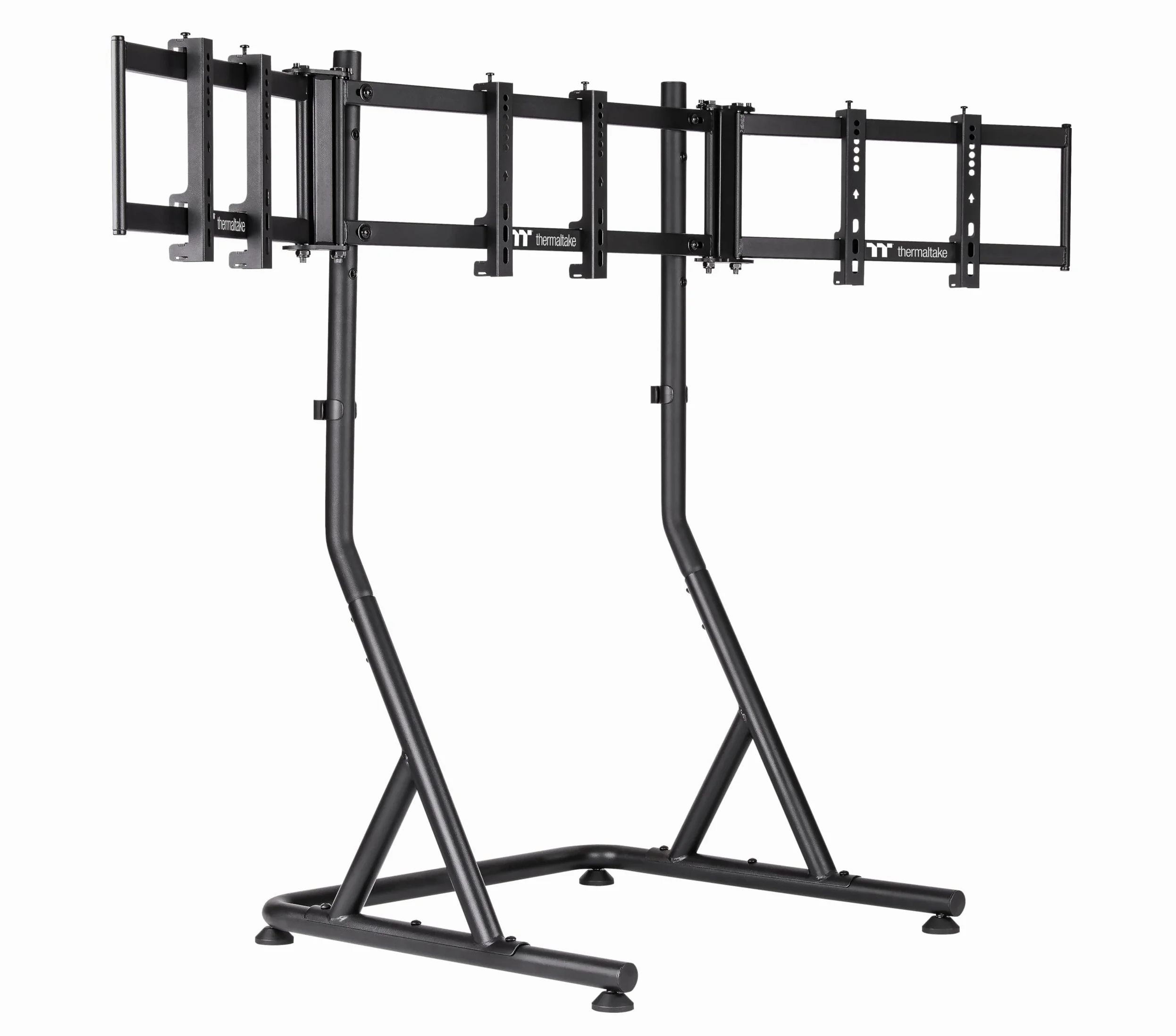 Thermaltake Triple Monitor Stand | Per 3 monitor da 32″ | Struttura in acciaio | Altezza regolabile | Nero