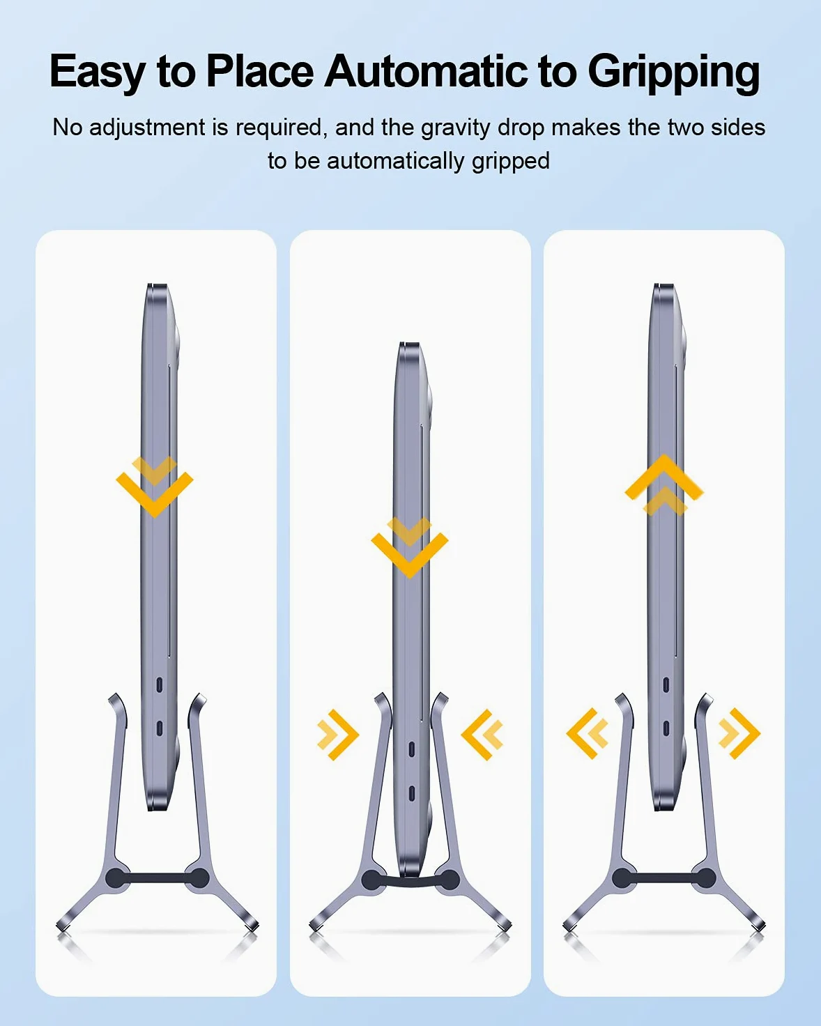 Hagibis Supporto Verticale per Laptop, Supporto per Notebook Regolabile Staffa salvaspazio per MacBook Pro, Mac Mini, iPad, Surface, Samsung, Lenovo, Huawei, HP, Dell （Lega grigia）