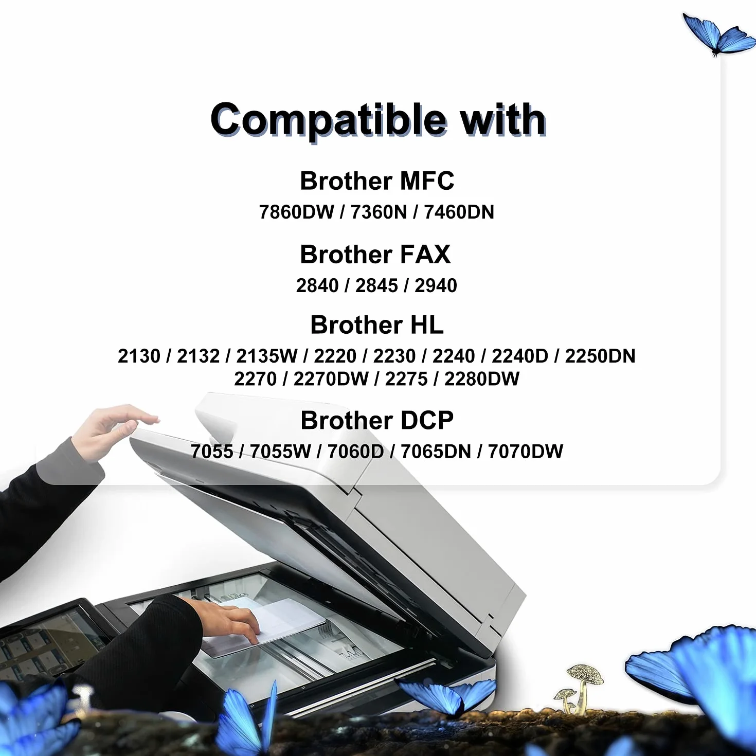 LOSMANN 2x Toner & 1x Tamburo compatibile per Brother TN2220 TN2010 DR2200 per Brother DCP-7055 DCP-7055W DCP-7057 DCP-7060D DCP-7060N DCP-7065DN DCP-7070DW FAX-2840 HL-2130 HL-2132 HL-2135W