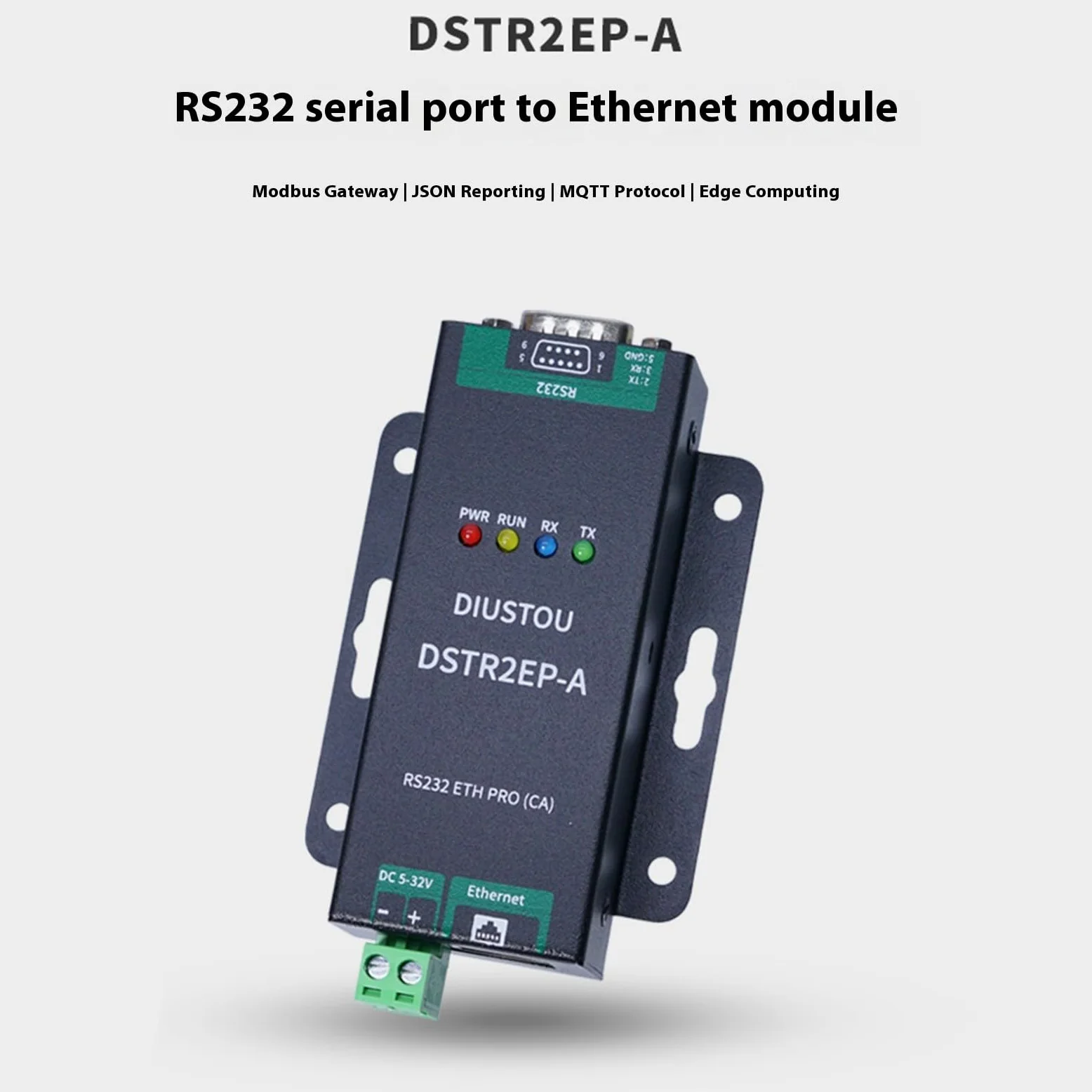 Server modulo Ethernet RS232 maschio a RJ45 RS485 a RJ45 per modulo Ethernet industriale