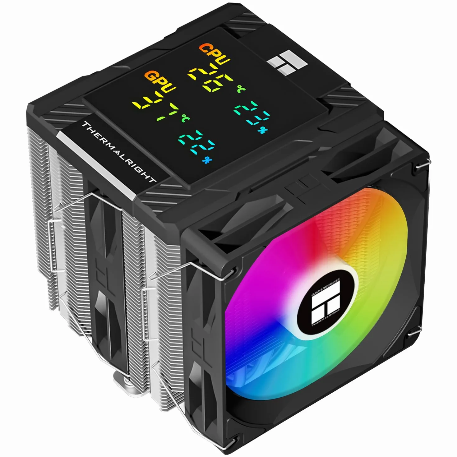 Thermalright TR Peerless Assassin 120 Digital ARGB - Raffreddatore digitale per CPU per AM4/AM5, Intel LGA1700/1851/115X/1200, colore: Nero