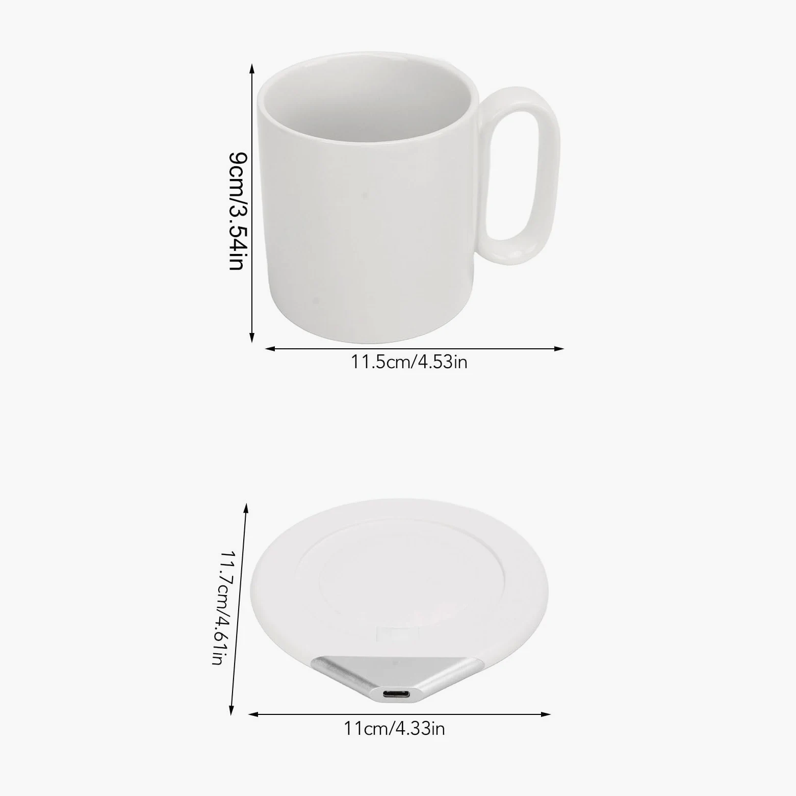 Caricatore Scaldatazze Elettrico Wireless Caricatore per Telefono Scaldatazze Impermeabile Ad Alta Sicurezza per Viaggi in Ufficio a Casa Tazza da 350 Ml, per gli Amanti del