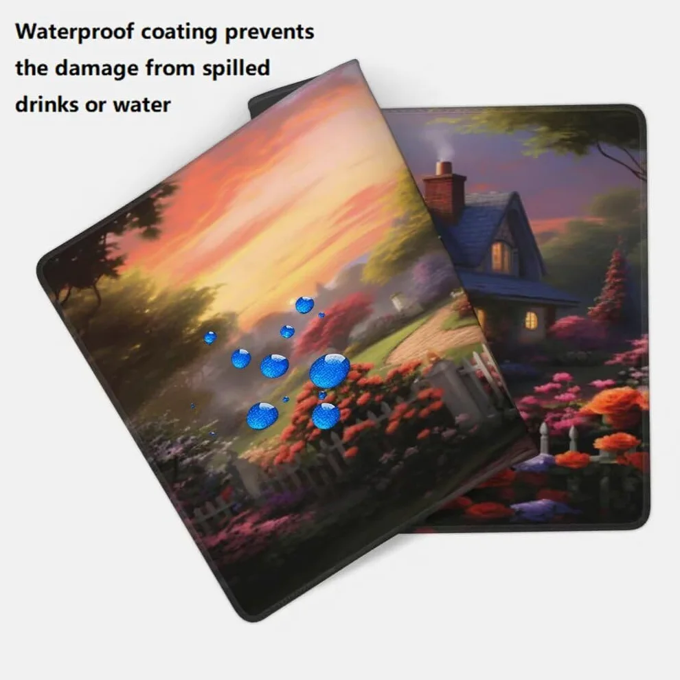 Tappetino Mouse XXL 1000x500mm Casa da Sogno Grande Mouse Pad, Tappetino Scrivania con Bordi Cuciti, Grande Mousepad Gaming con Base Antiscivolo per Giocatori, Ufficio e Casa (Paesaggio) -MP1598