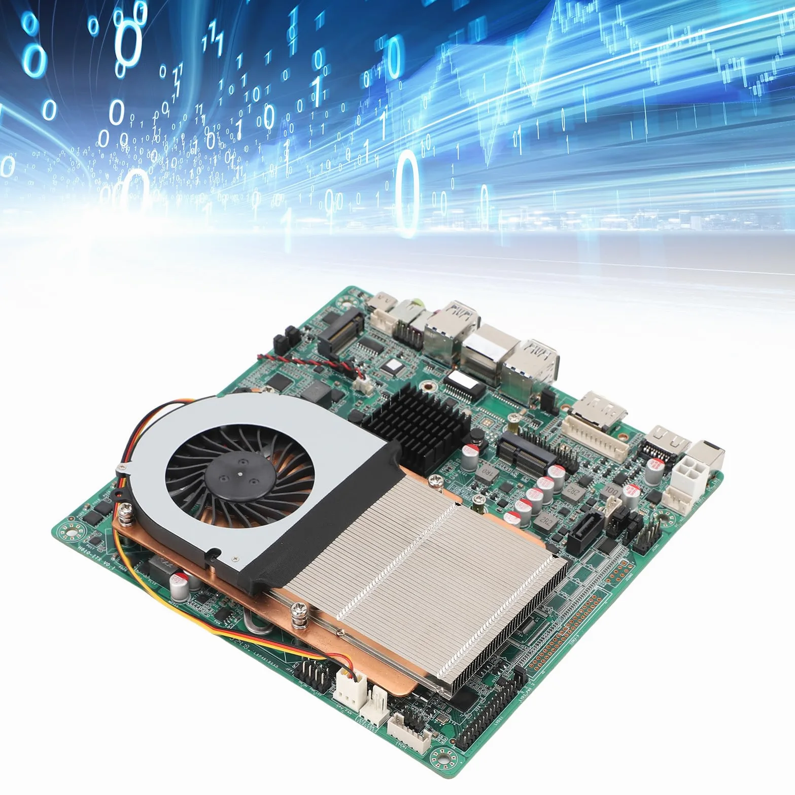 Scheda Madre ITX, Doppio DDR4 64GB RAM USB 3.0 Slot M.2 Ad Alta velocità, con Radiatore in Rame Ultra Sottile e Connettori di Alimentazione ATX, per Processore LGA1700 PC HTPC
