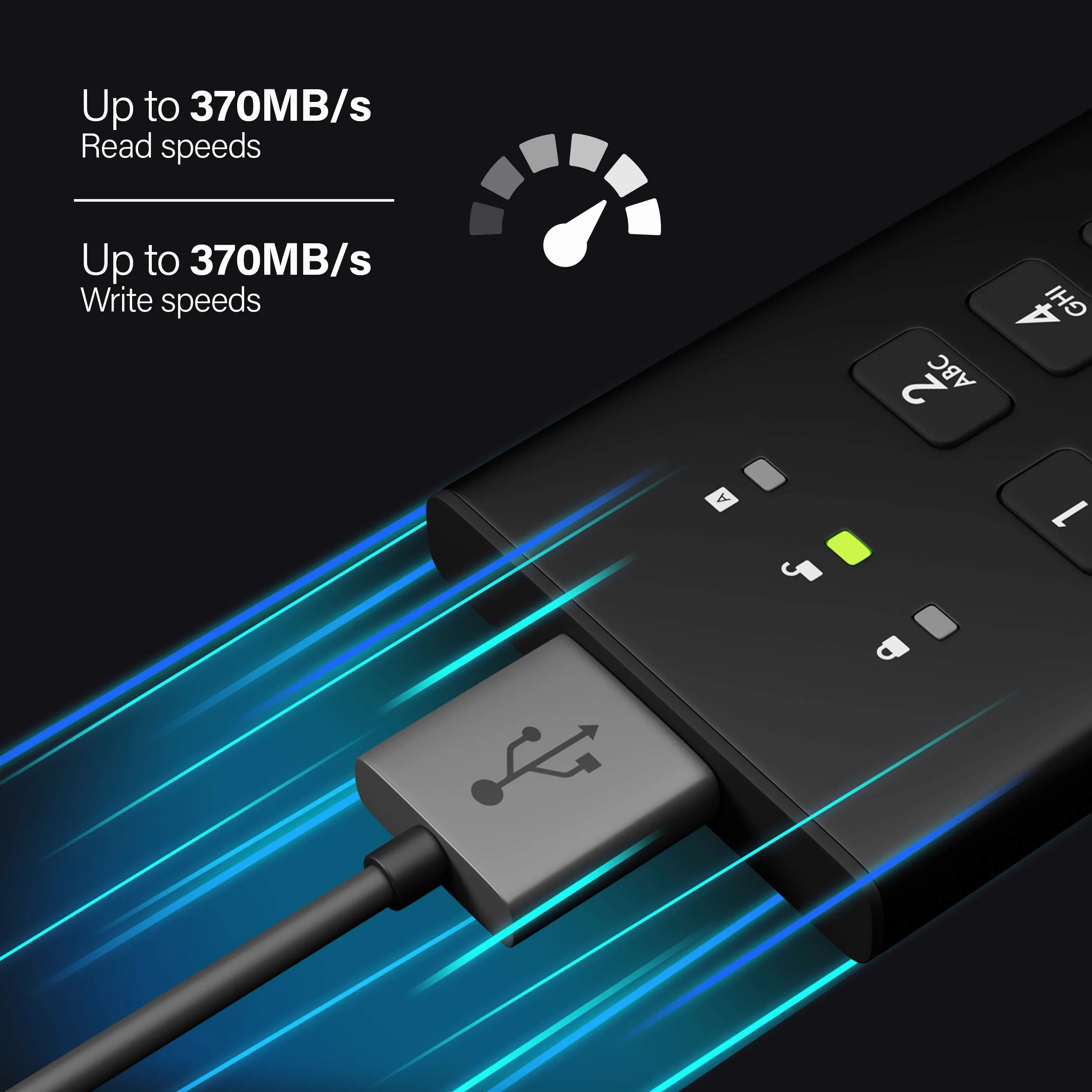 iStorage diskAshur M2 2 TB - SSD portatile USB 3.2 crittografato hardware e autenticato tramite PIN - ultraveloce - conforme a FIPS - robusto e portatile
