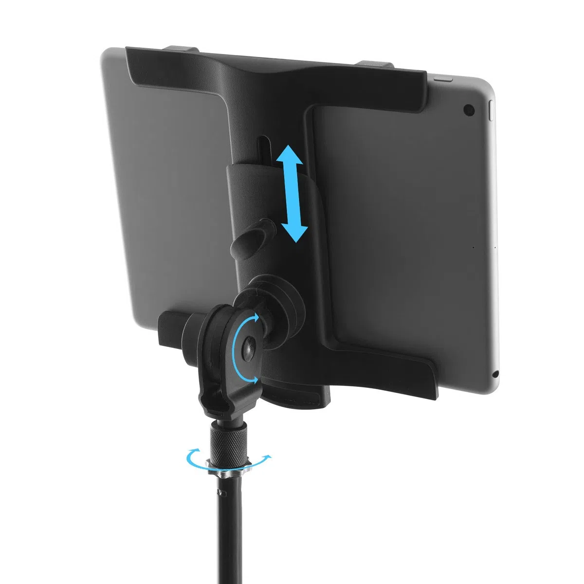 TIGER IMCA2-BK Supporto per iPad o Tablet per Asta Microfonica, Colore Nero