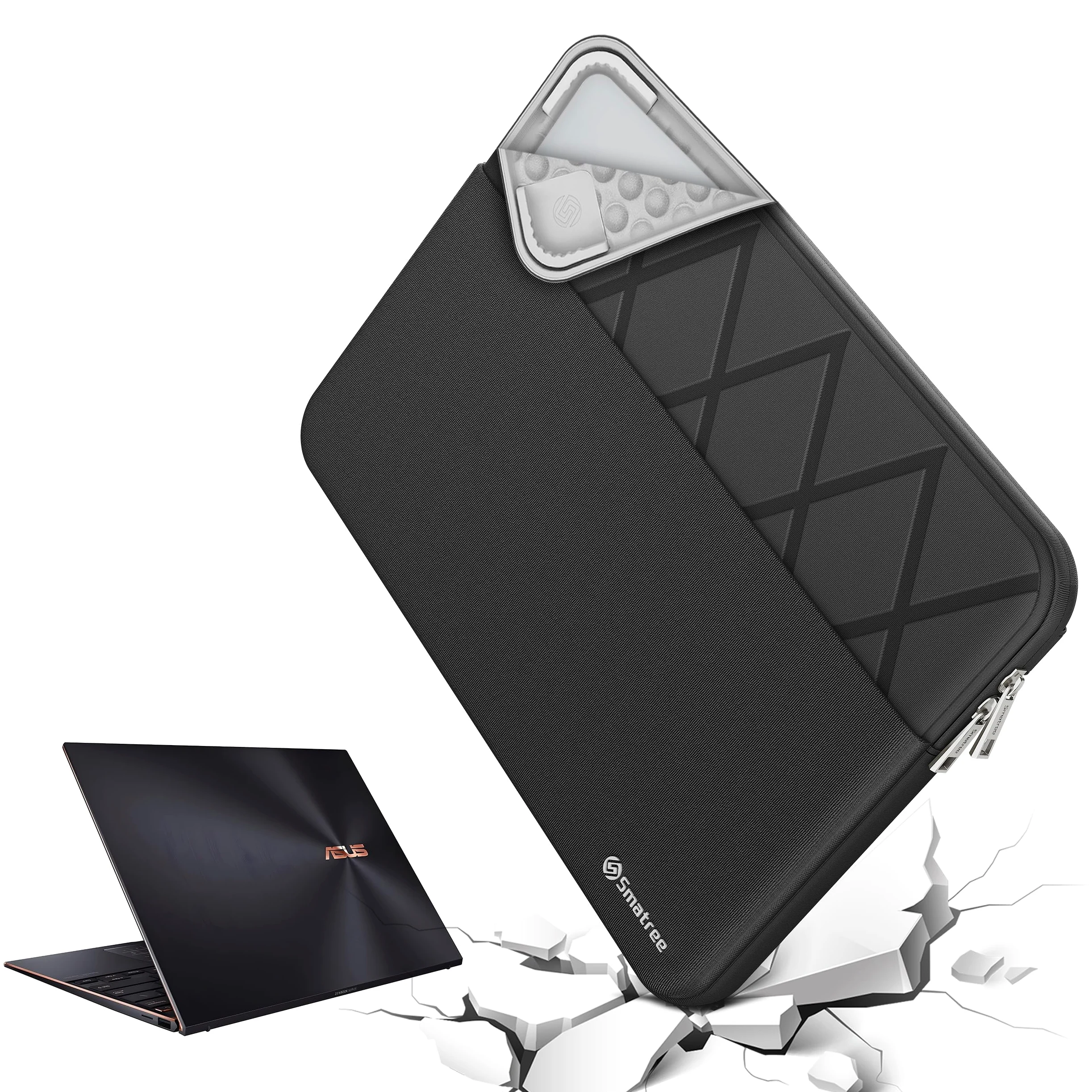 Smatree 15,6 pollici Anti-shock Custodia per laptop Su misura per ASUS Vivobook S 15 M3502/S3502/K3502/S533/S532/S5507 Copilot+, Vivobook 15 F512/F1502/M1502/F1504, Vivobook S 15 OLED K5504 (E614)