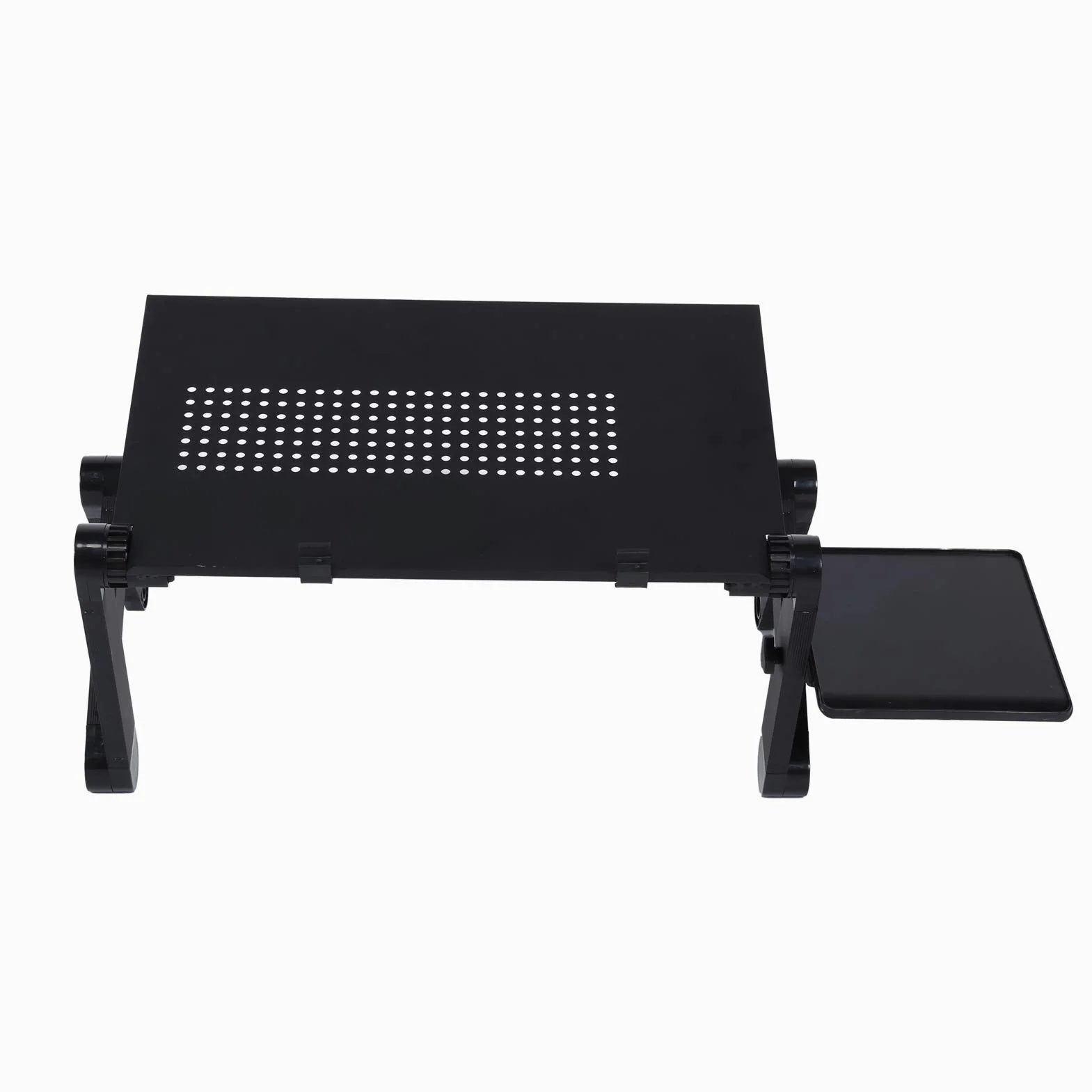 Domary Supporto per Laptop Pieghevole con Ripiano per Mouse Regolabile Uso in Ufficio Domestico - Lega di Alluminio Resistente 42x26 Cm