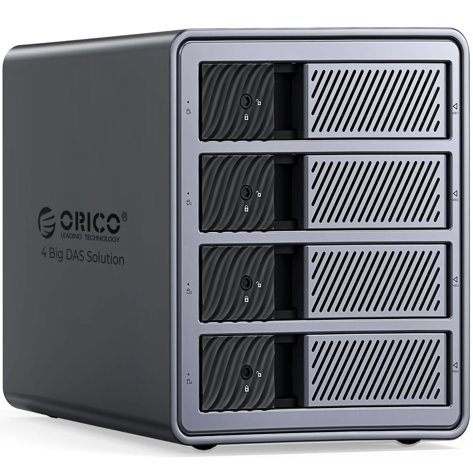 ORICO Docking Station per Disco Rigido Alluminio da 3,5 Pollici SATA a USB 3.0, 4 Slot per SSD/HDD, con Alimentatore e Ventola, Supporta RAID 0/1/5/10 (9848RU3)