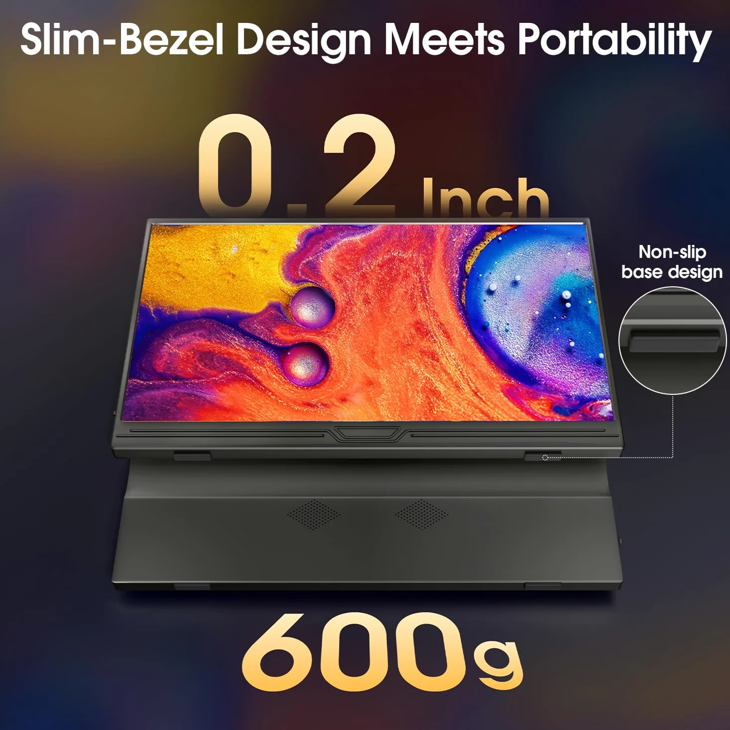 Monitor portatile, 15,6 pollici 1080p FHD IPS secondo schermo per laptop con Eye Care, USB-C e Mini HDMI, schermo portatile per laptop, PC, Mac, telefono e giochi