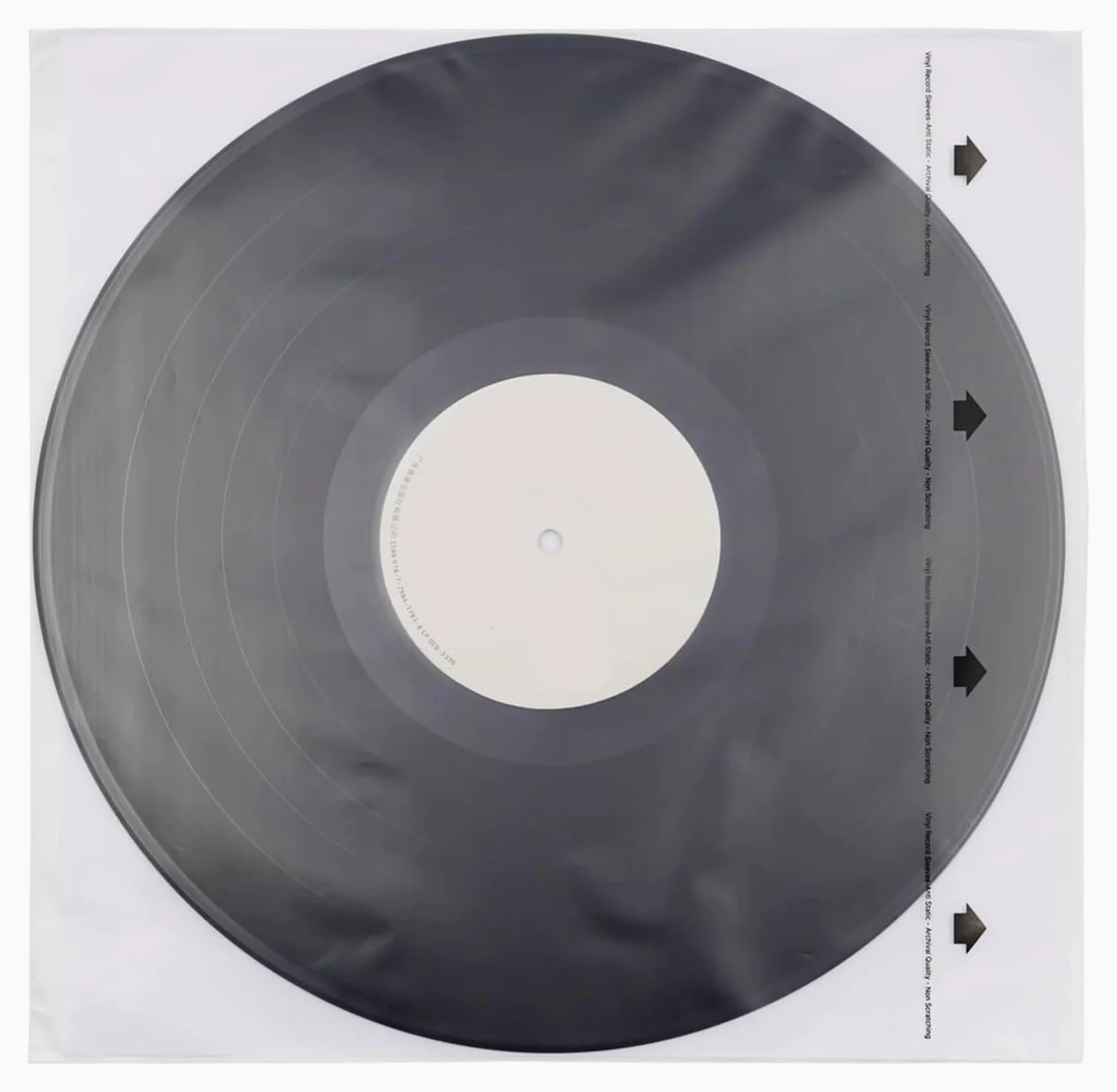 Buste interne in vinile, Buste Interne for Dischi In Vinile LP Confezione Da 20 Carta Di Riso HDPE 3,5 Mil for 12 Pollici Trasparente(Transparent With words)