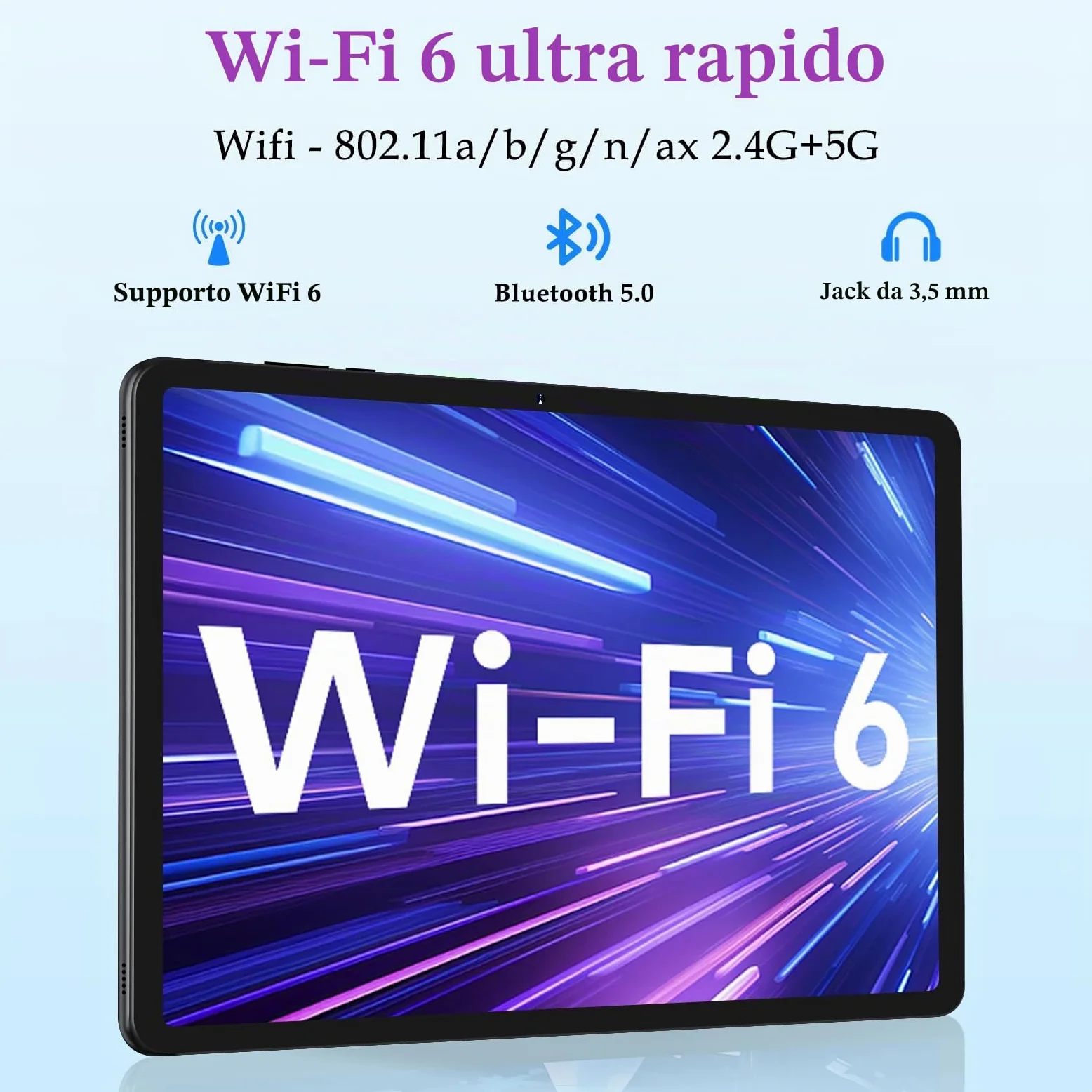 ZIOVO Tablet 10 Pollici Android 14 Tablet Bambini, 20GB RAM+128GB ROM(TF 1TB),WiFi6 Tablet in Offerta, Widevine L1/Octa-Core/BT 5.0/8+5 MP/6000mAh/Tablet per Bambini,Tablet con EVA Caso - Verde