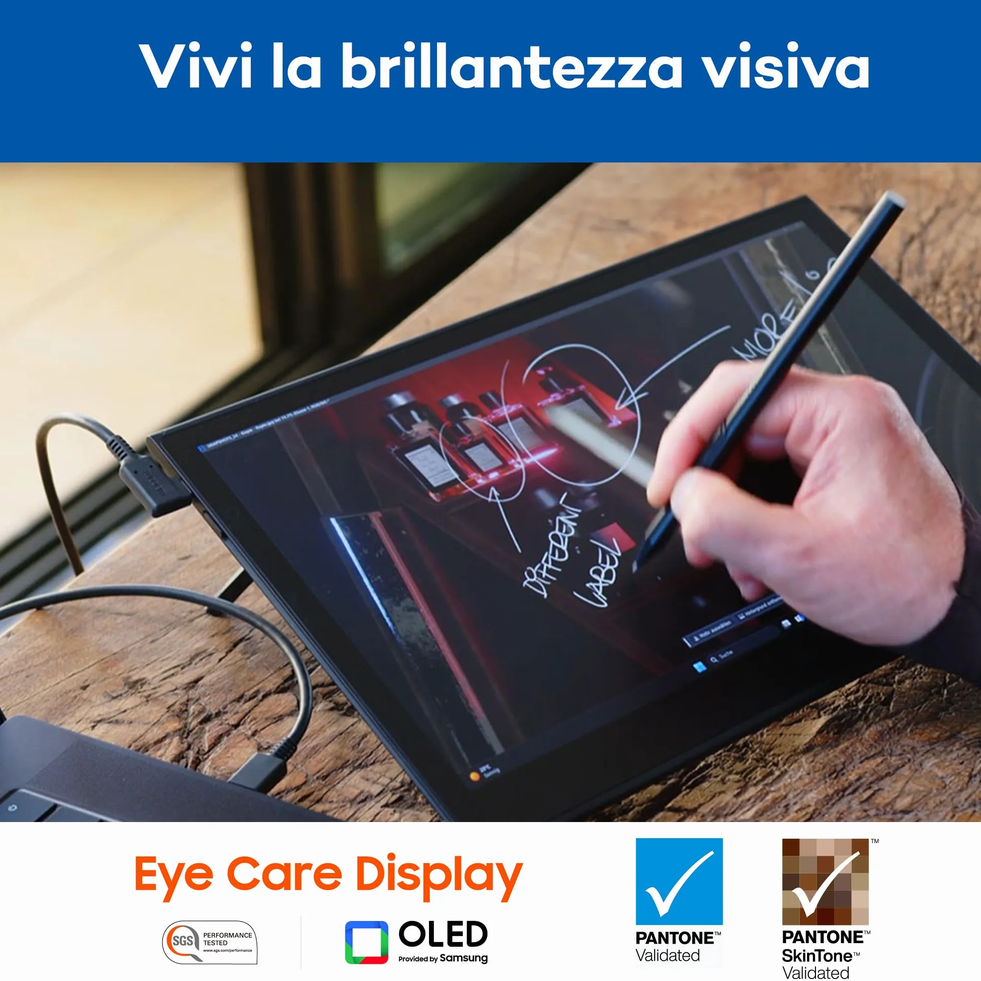 Wacom Movink 13 Tavoletta Grafica Nero 294 X 165 Mm Usb (wacom Movink 13 Pen Touch Oled Pen Display Dth135k0b)